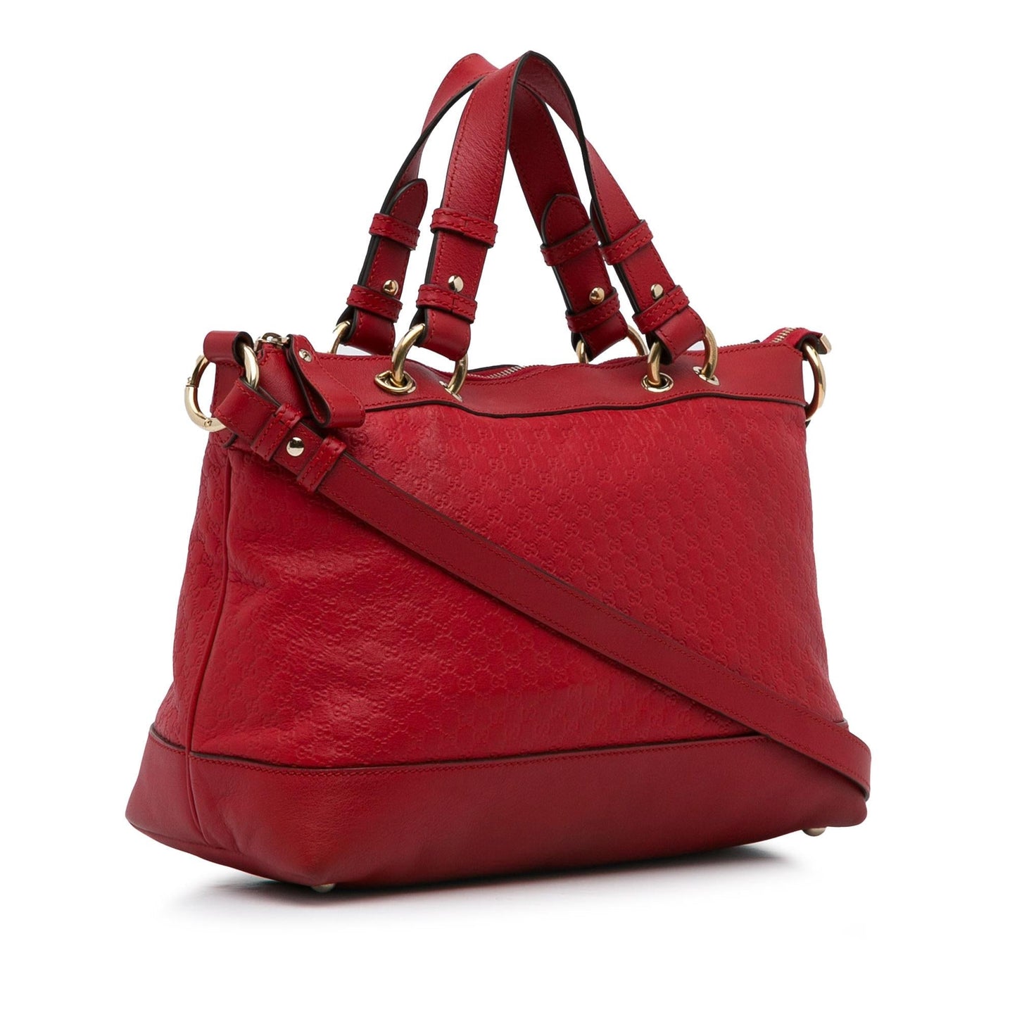 Gucci Guccissima SHG-WEGO9m Calf Red Satchel Bag