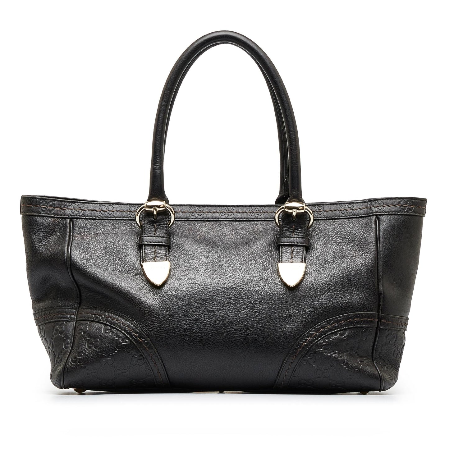 Gucci Guccissima Signoria SHG-MKjqLR Calf Black Tote Bag
