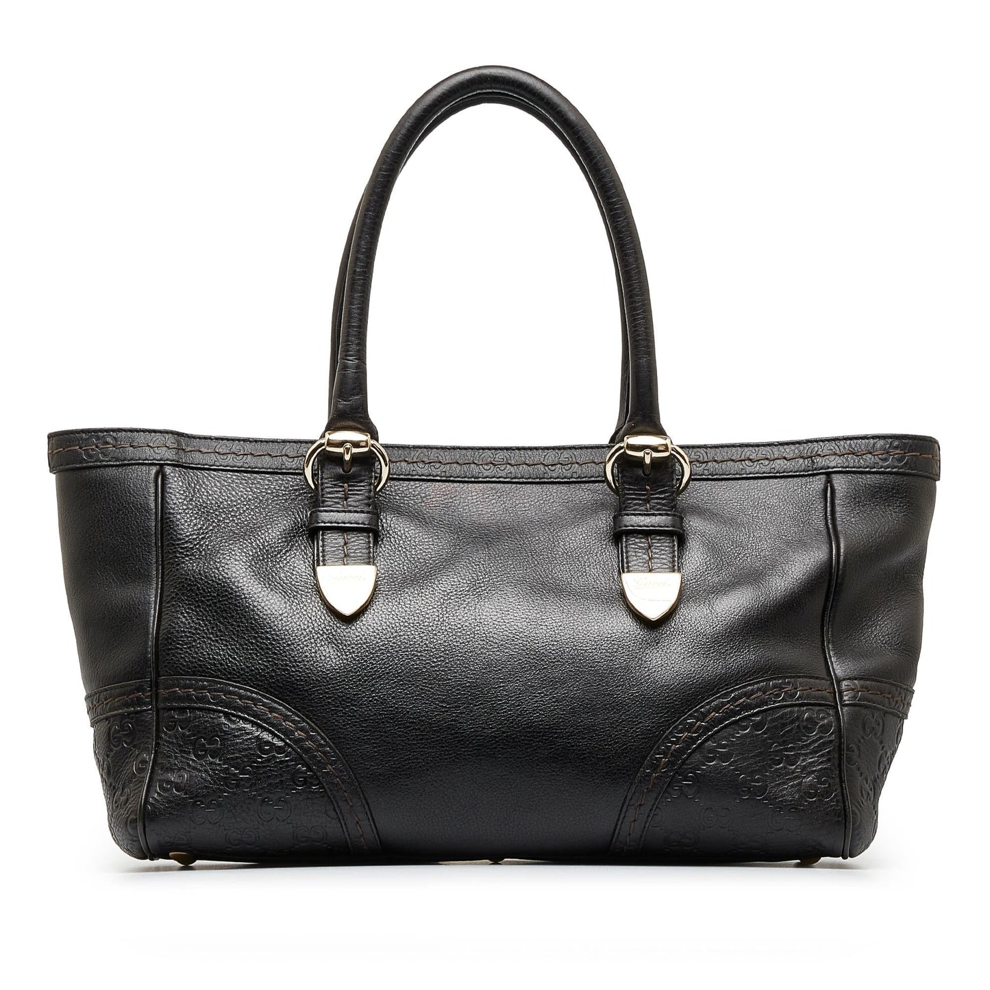 Gucci Guccissima Signoria SHG-MKjqLR Calf Black Tote Bag