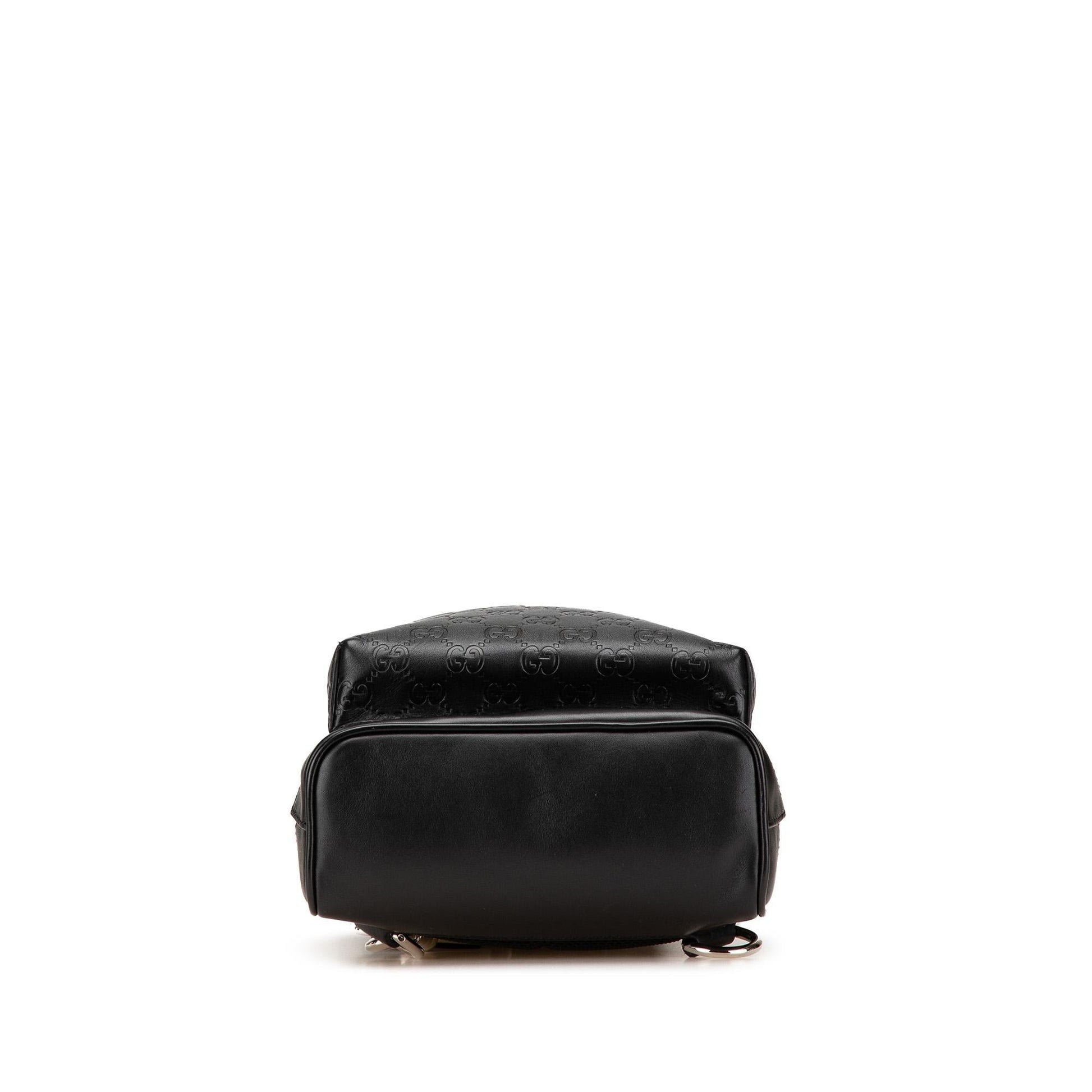 Gucci Guccissima Sling Backpack Calf Black