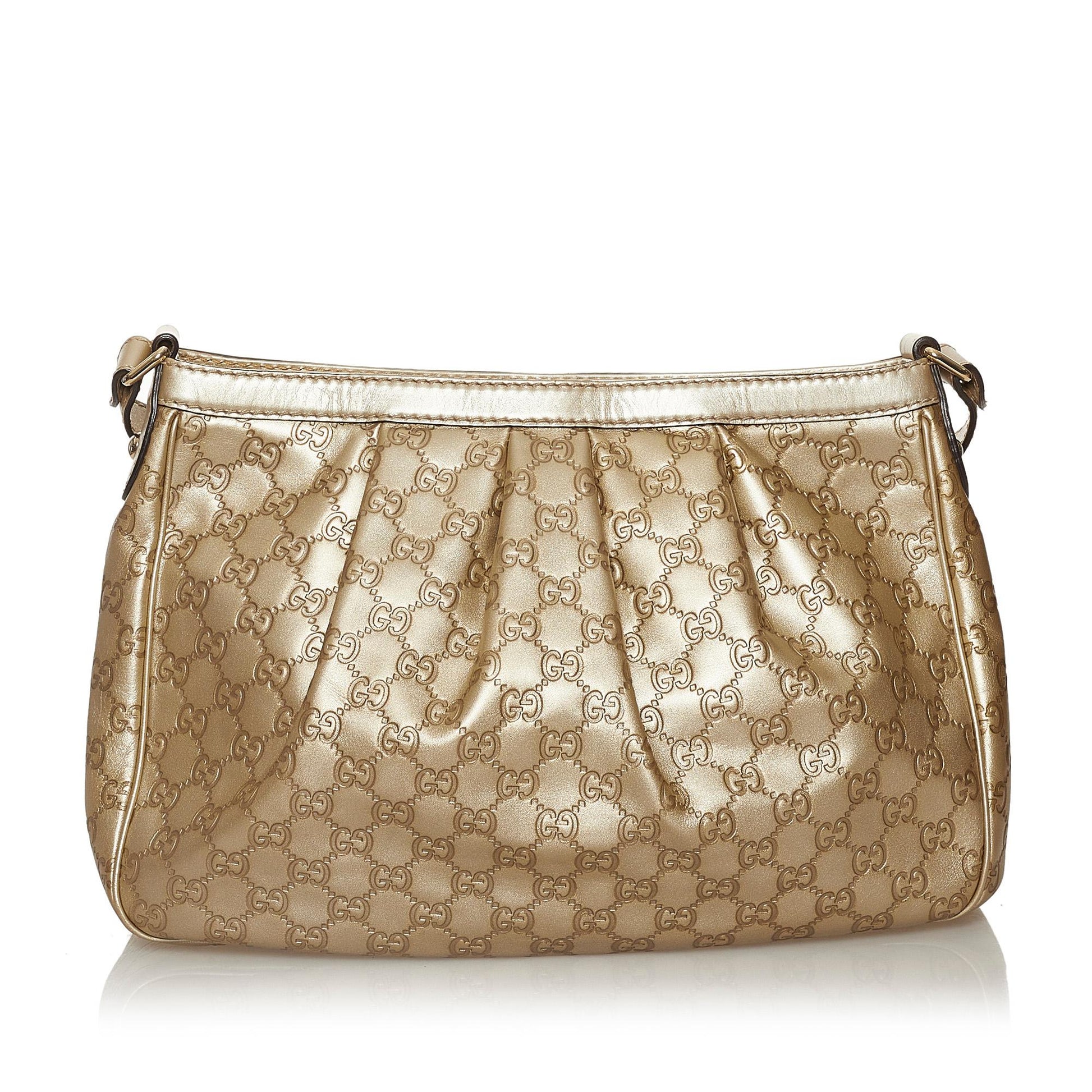 Gucci Guccissima Sukey SHG Calf Gold Crossbody Bag