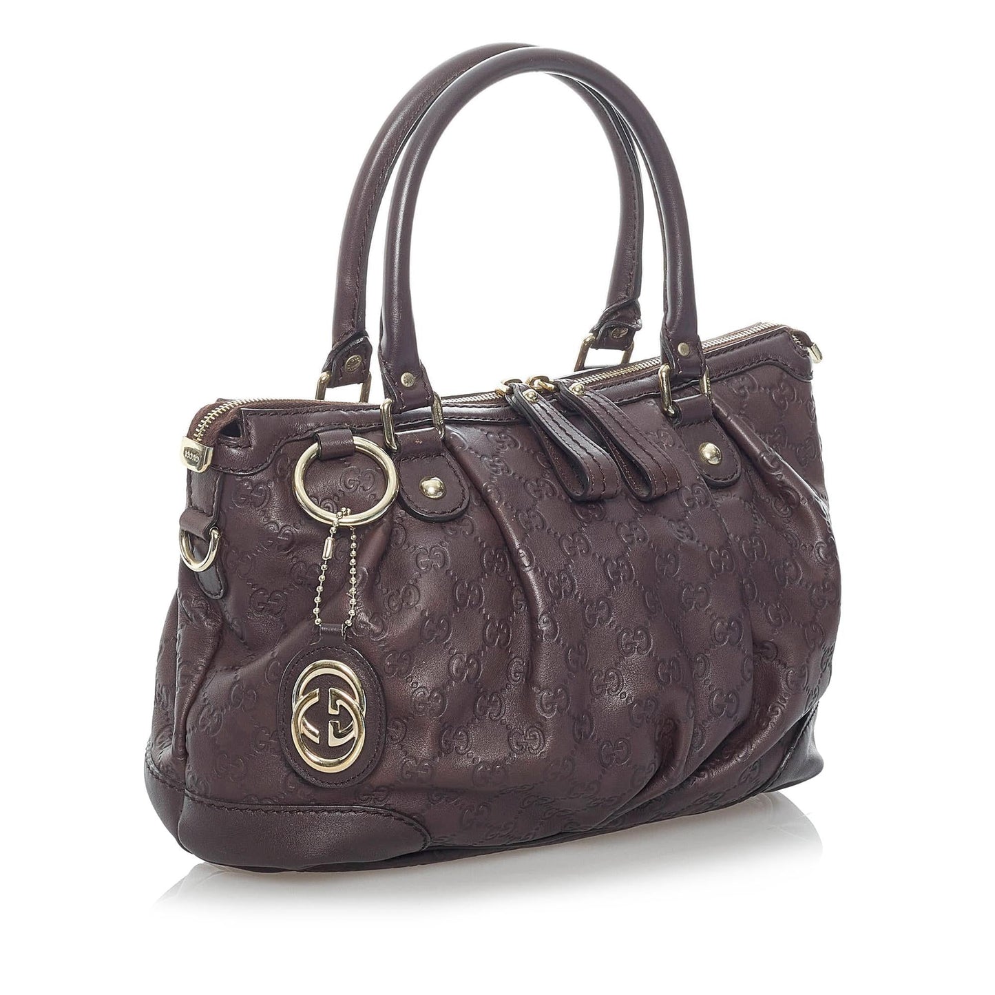 Gucci Guccissima Sukey SHG Calf Brown Satchel Bag 6