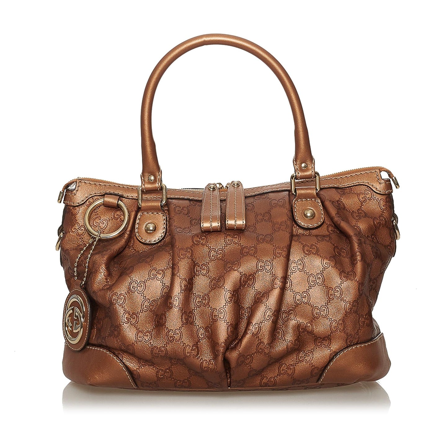 Gucci Guccissima Sukey SHG Calf Brown Satchel Bag 4