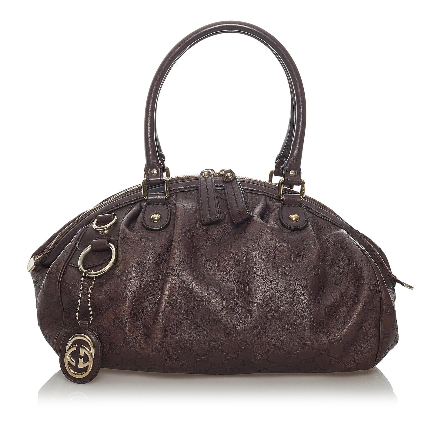 Gucci Guccissima Sukey SHG Calf Brown Satchel Bag 5