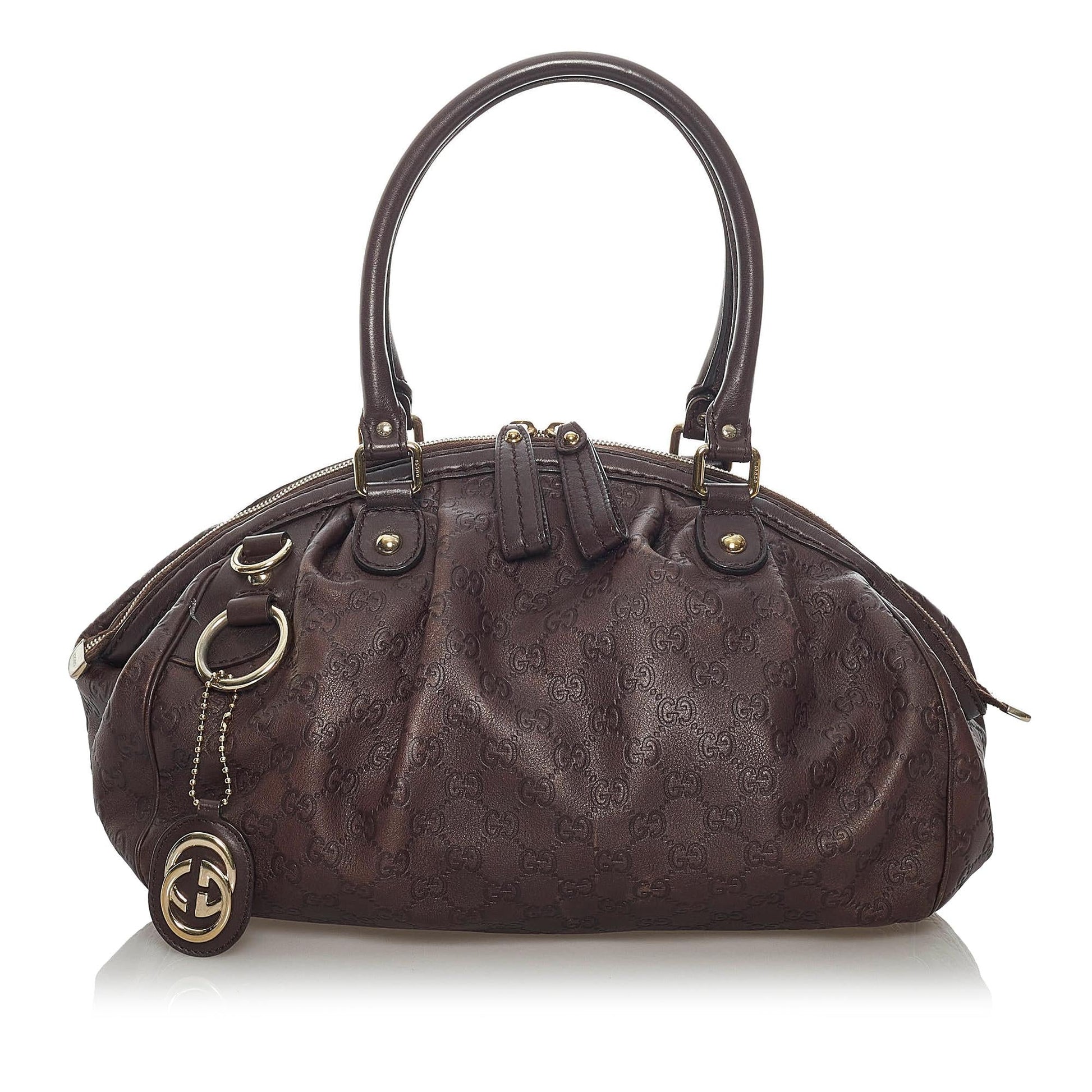 Gucci Guccissima Sukey SHG Calf Brown Satchel Bag 5