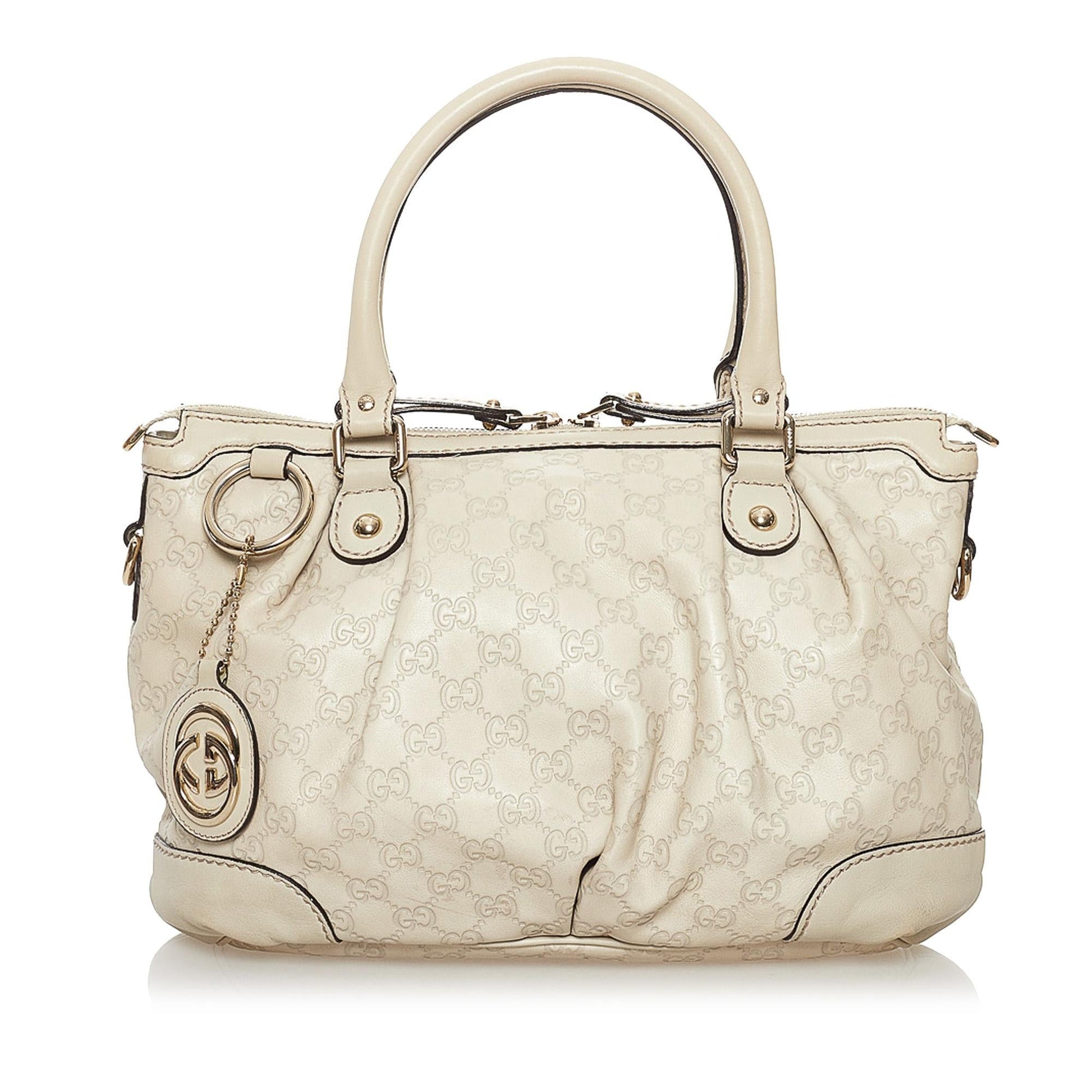 Gucci Guccissima Sukey SHG Calf White Satchel Bag Satchel Shg