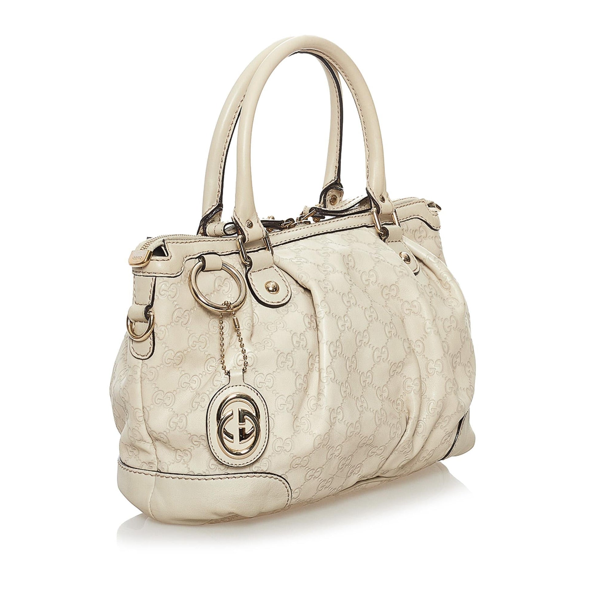 Gucci Guccissima Sukey SHG Calf White Satchel Bag Satchel Shg