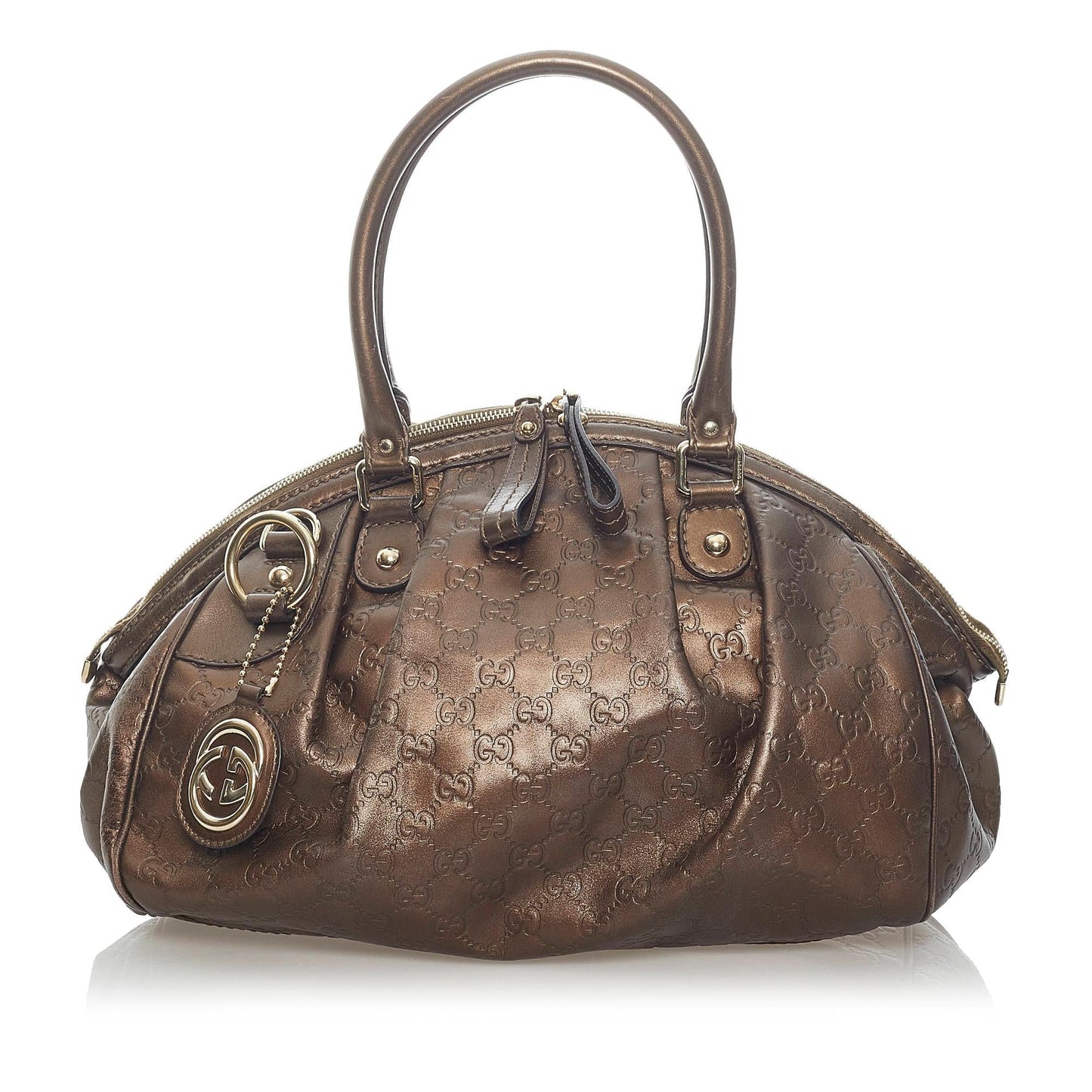 Gucci Guccissima Sukey SHG Calf Brown Satchel Bag Satchel Shg