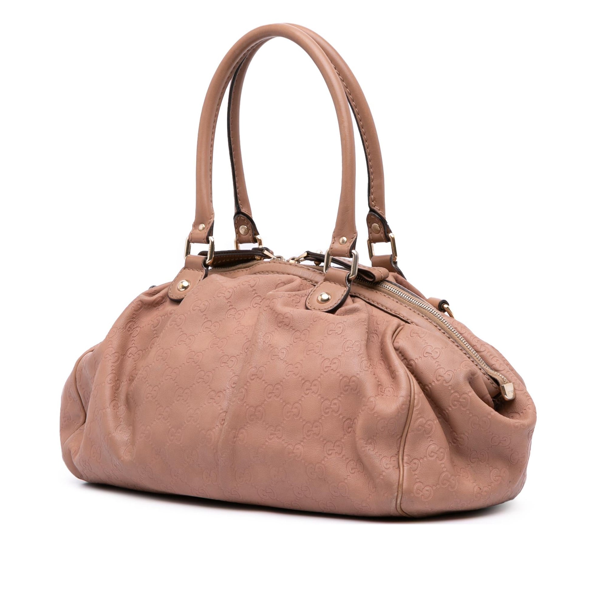 Gucci Guccissima Sukey Calf Pink Satchel Bag Sukey Satchel