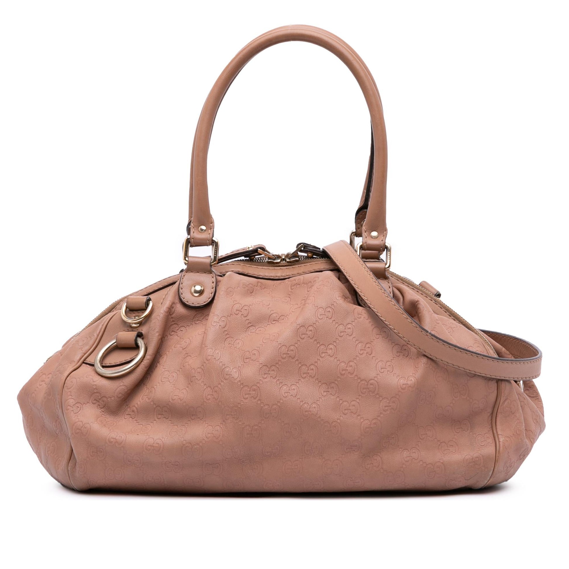Gucci Guccissima Sukey Calf Pink Satchel Bag