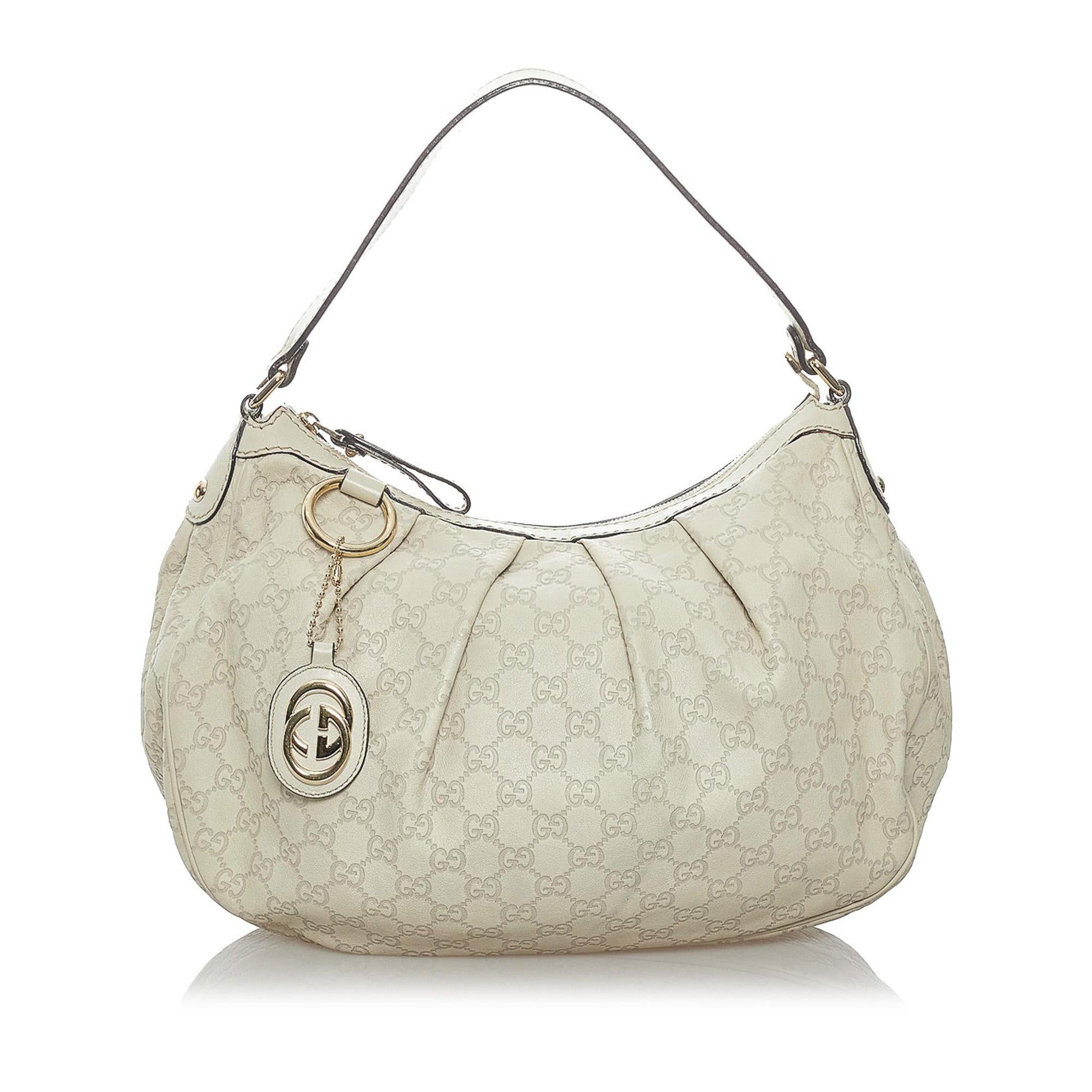 Gucci Guccissima Sukey SHG Calf White Shoulder Bag