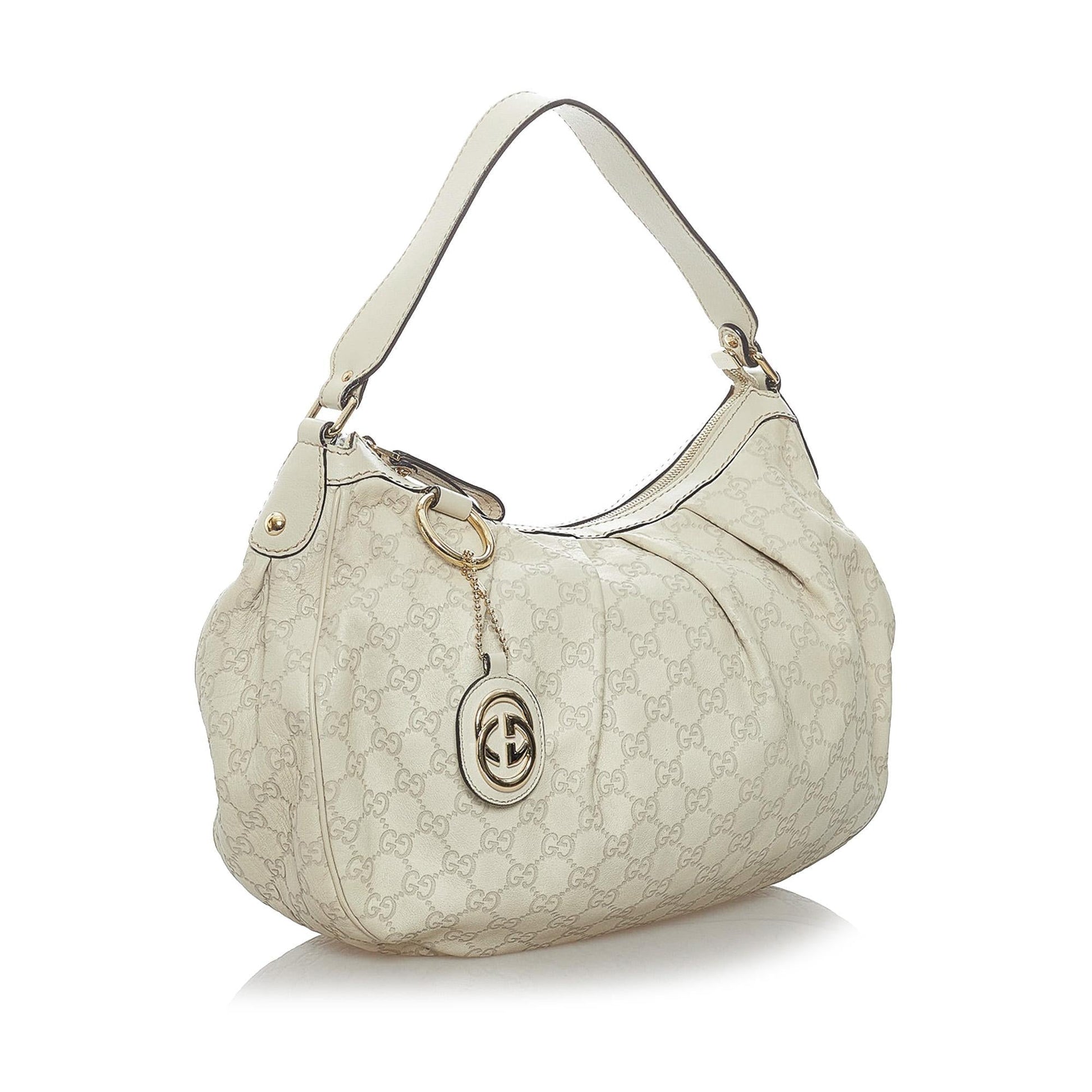 Gucci Guccissima Sukey SHG Calf White Shoulder Bag