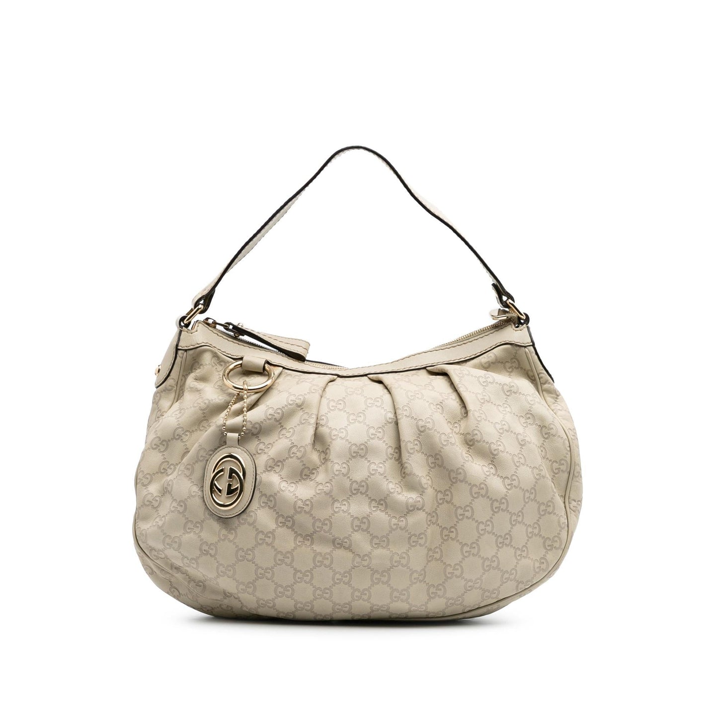 Gucci Guccissima Sukey Calf White Shoulder Bag