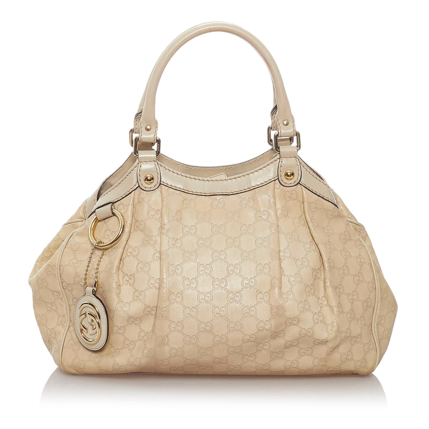 Gucci Guccissima Sukey SHG Calf White Tote Bag
