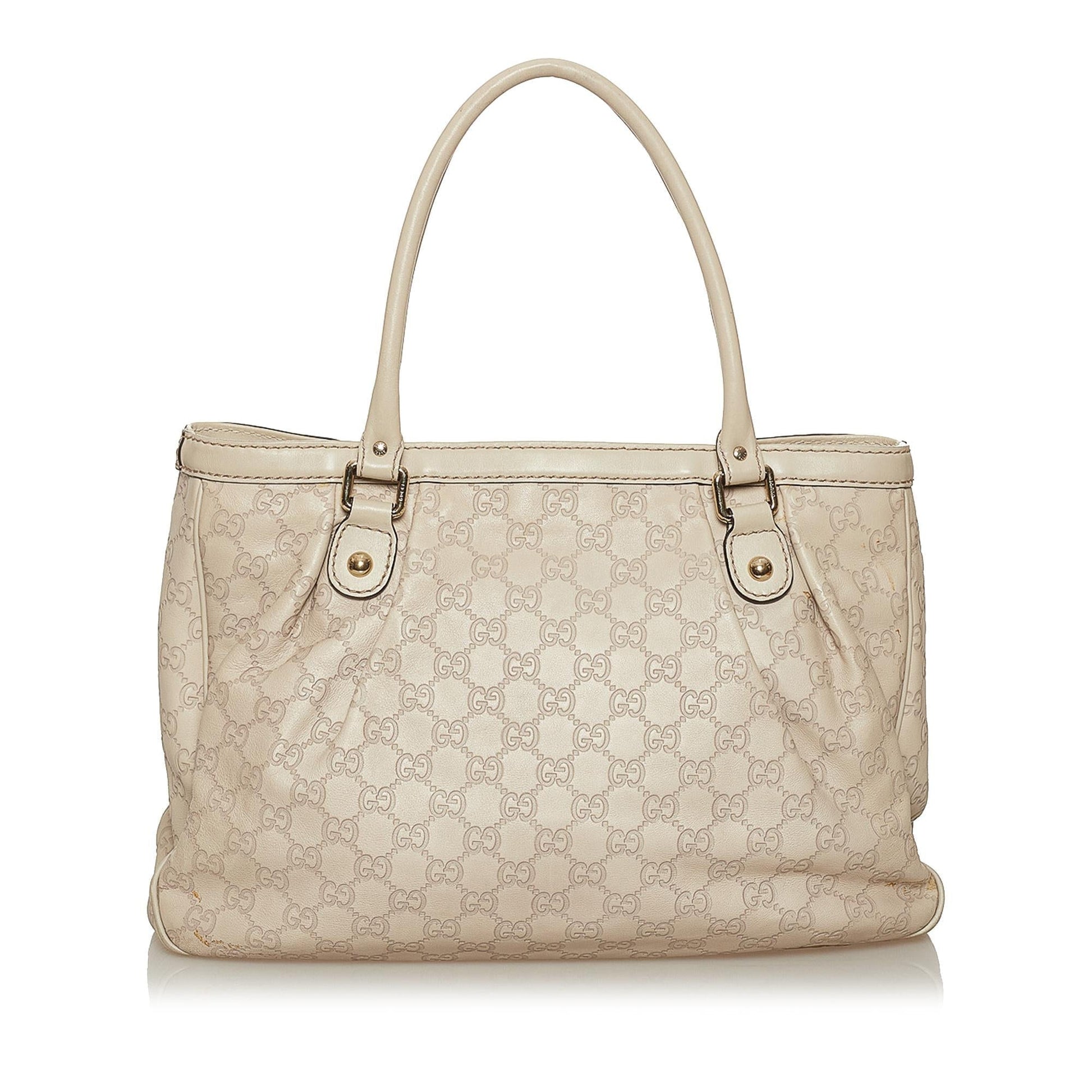 Gucci Guccissima Sukey SHG Calf White Tote Bag Bag Shg