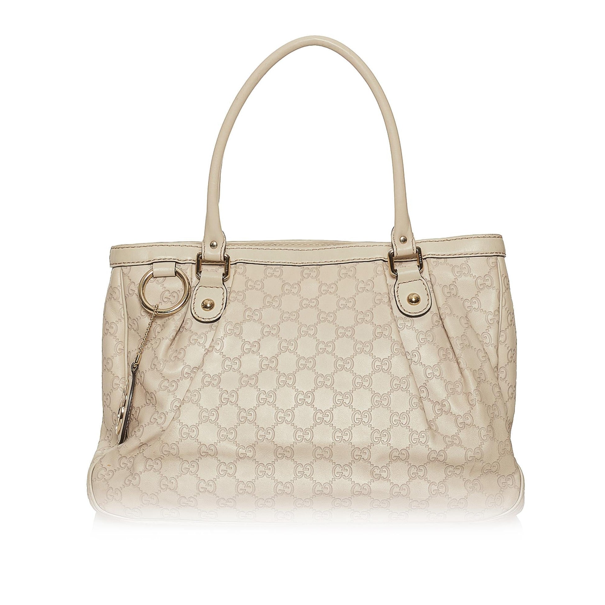 Gucci Guccissima Sukey SHG Calf White Tote Bag Bag Shg