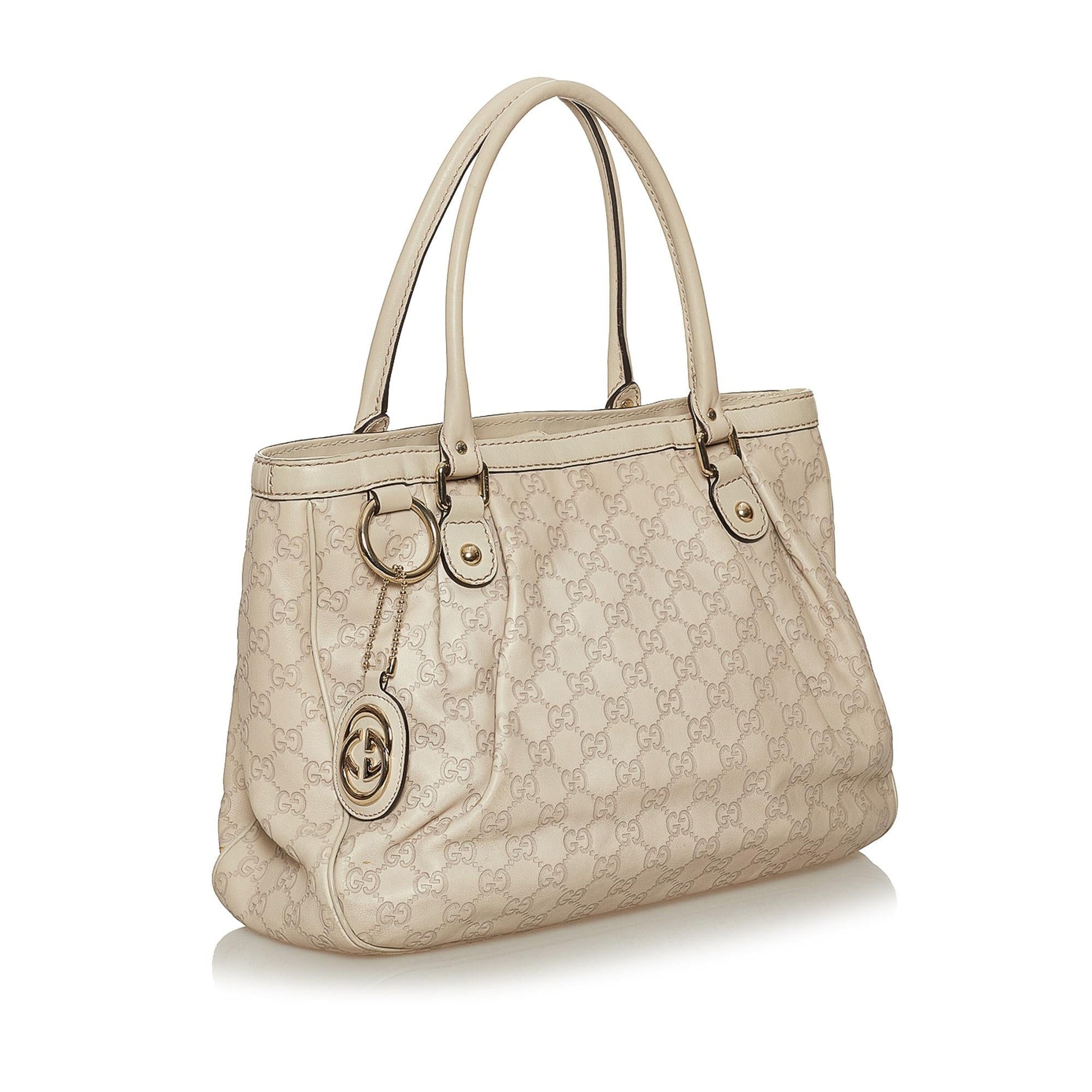 Gucci Guccissima Sukey SHG Calf White Tote Bag Bag Shg