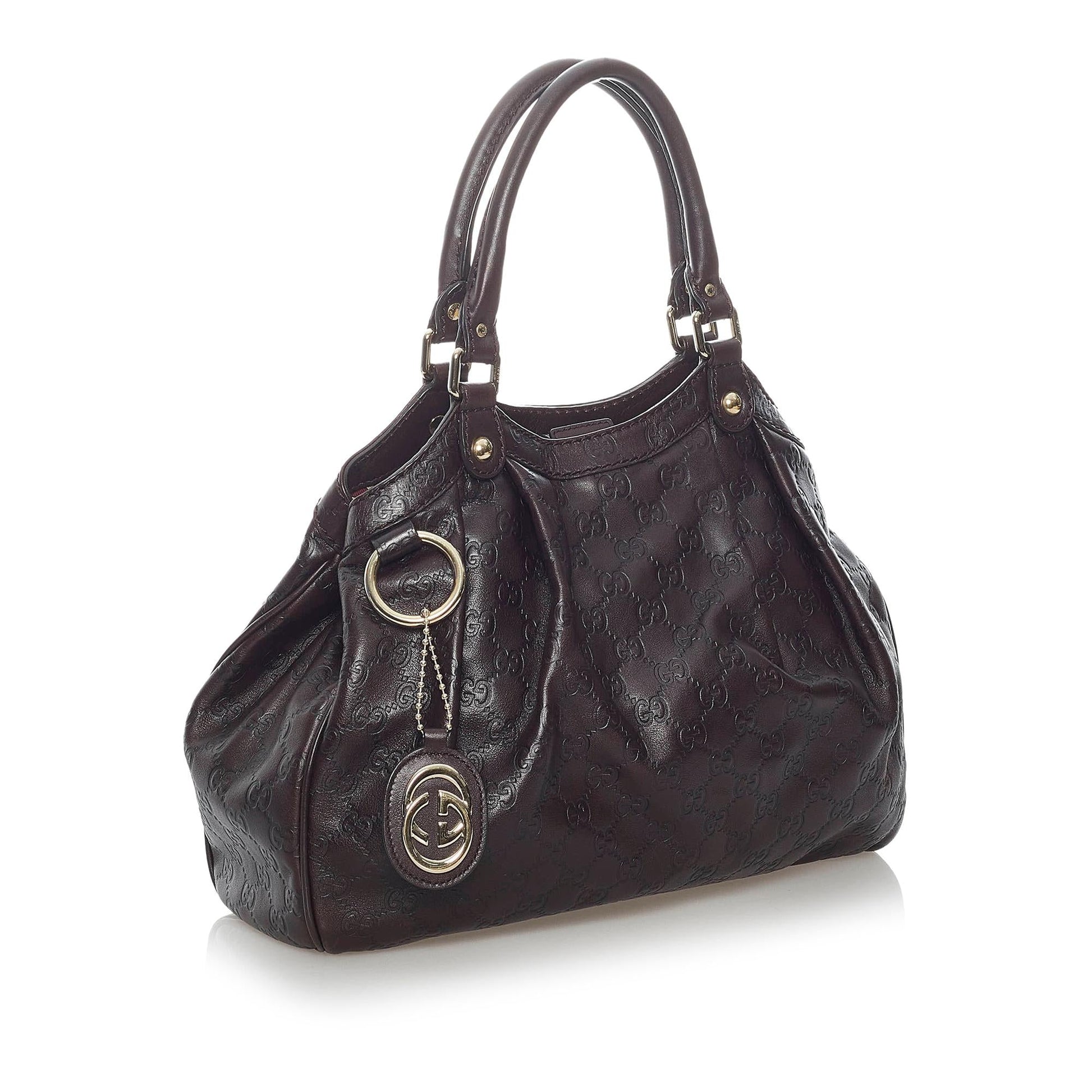 Gucci Guccissima Sukey SHG Calf Brown Tote Bag