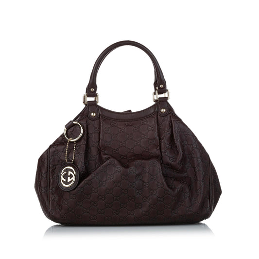 Gucci Guccissima Sukey SHG Calf Brown Tote Bag Bag Shg