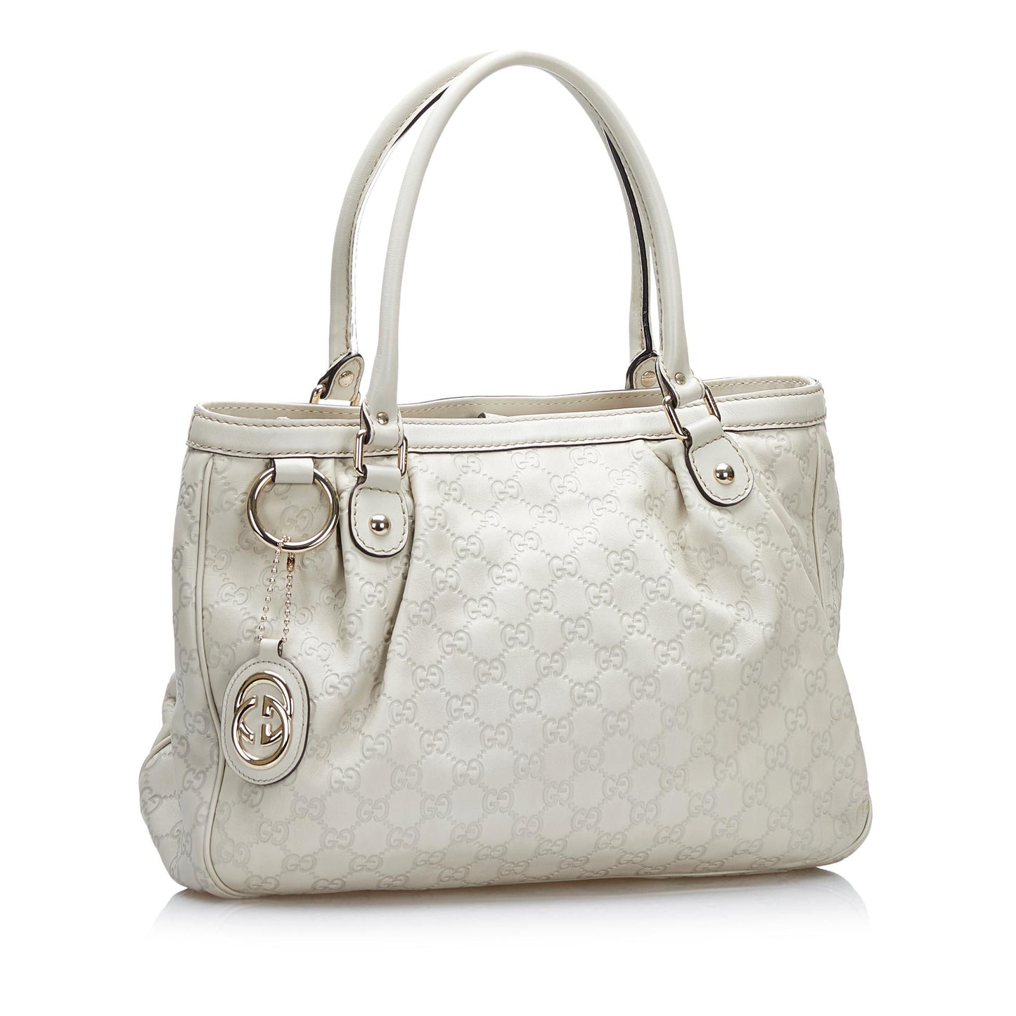 Gucci Guccissima Sukey SHG-xFmRPG Calf White Tote Bag