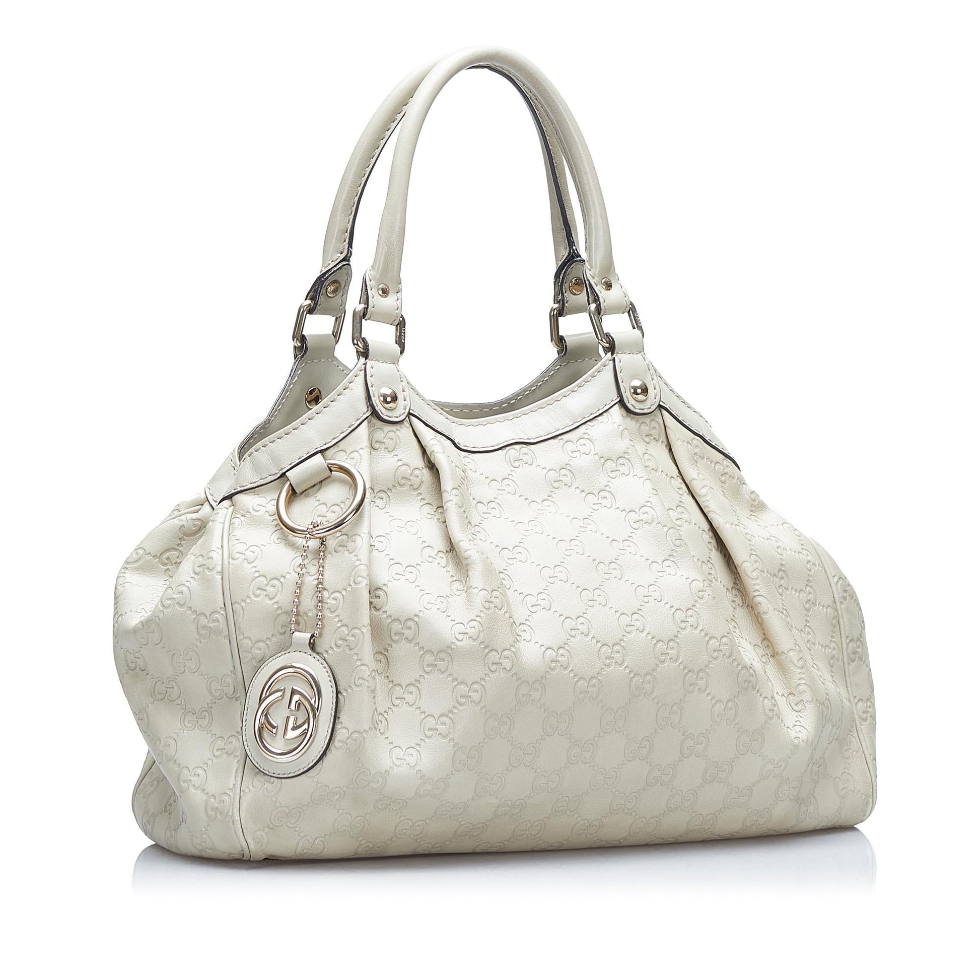 Gucci Guccissima Sukey SHG-Ry1H4Y Calf White Tote Bag