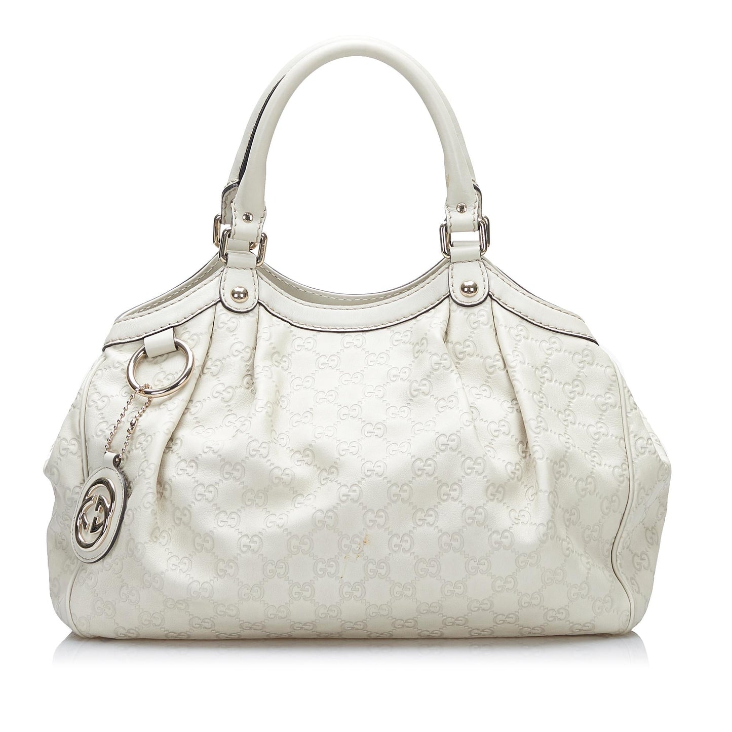 Gucci Guccissima Sukey SHG-7Geu6f Calf White Tote Bag