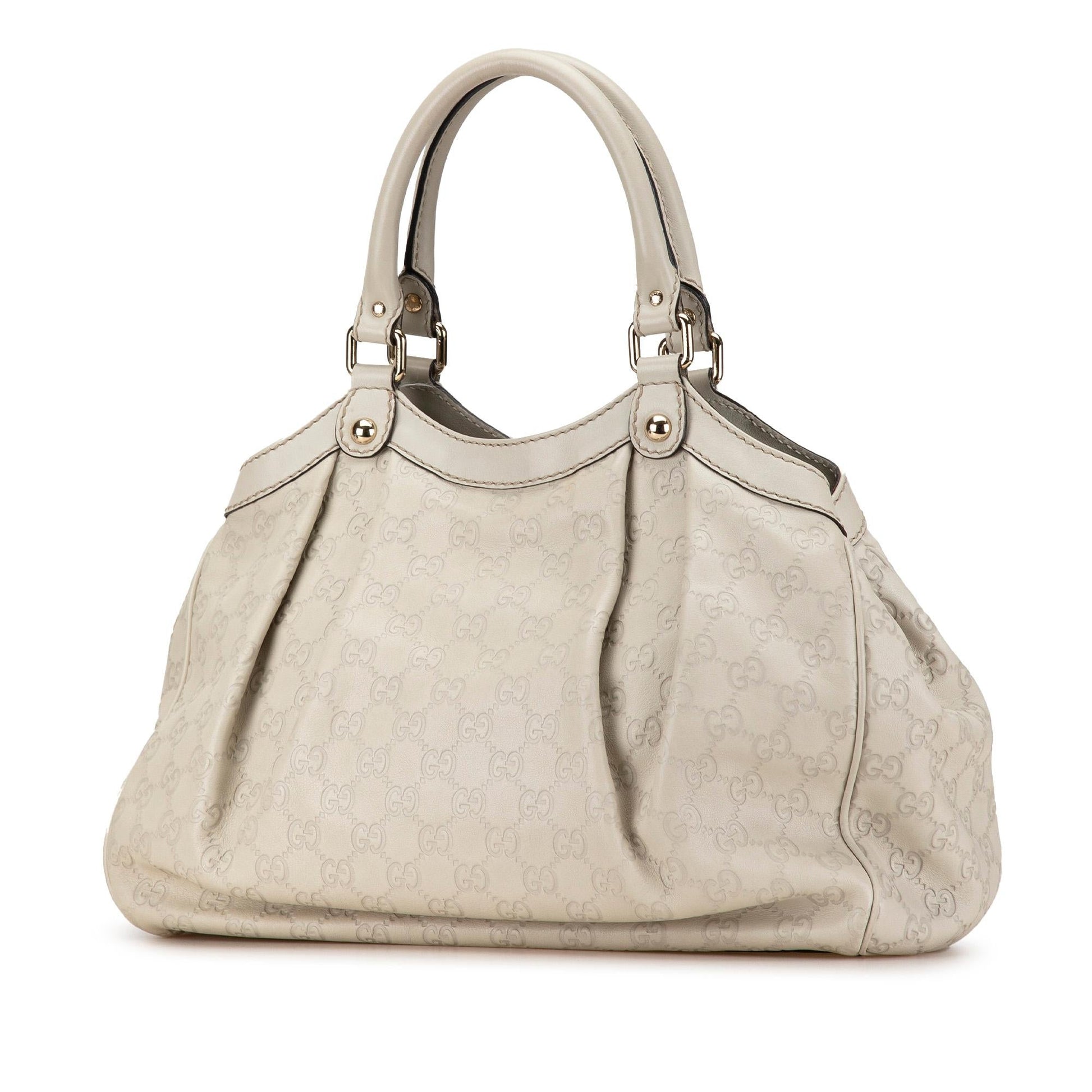 Gucci Guccissima Sukey SHG-K5aBMl Calf White Tote Bag