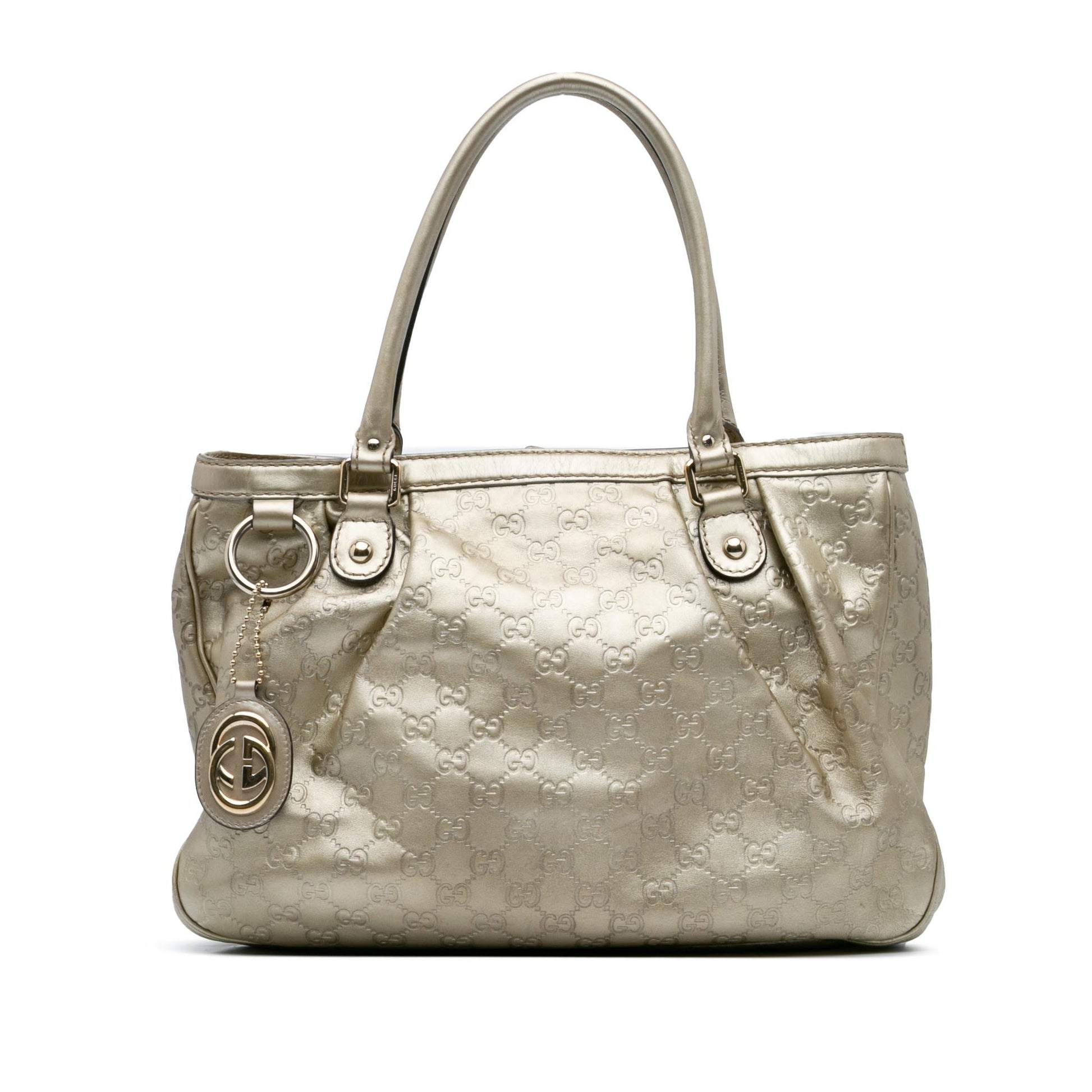 Gucci Guccissima Sukey Calf Gold Tote Bag
