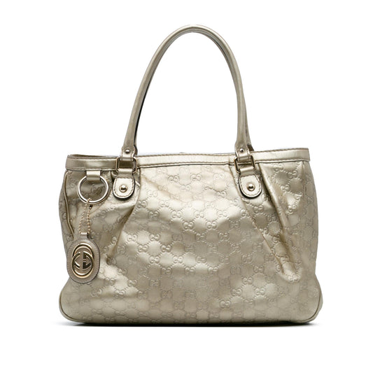 Gucci Guccissima Sukey Calf Gold Tote Bag