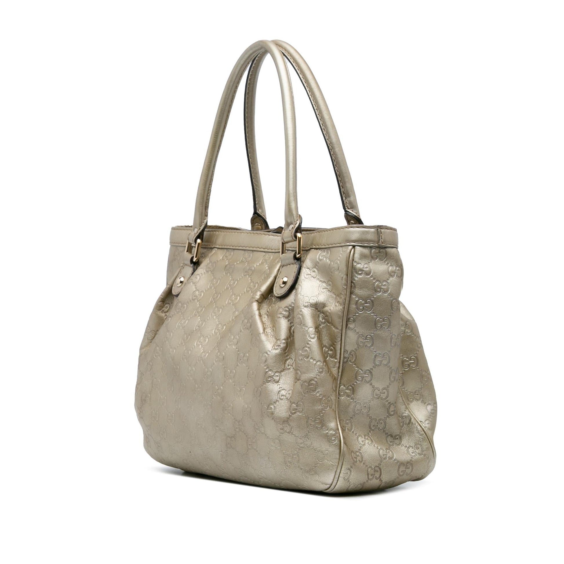 Gucci Guccissima Sukey Calf Gold Tote Bag Tote 2