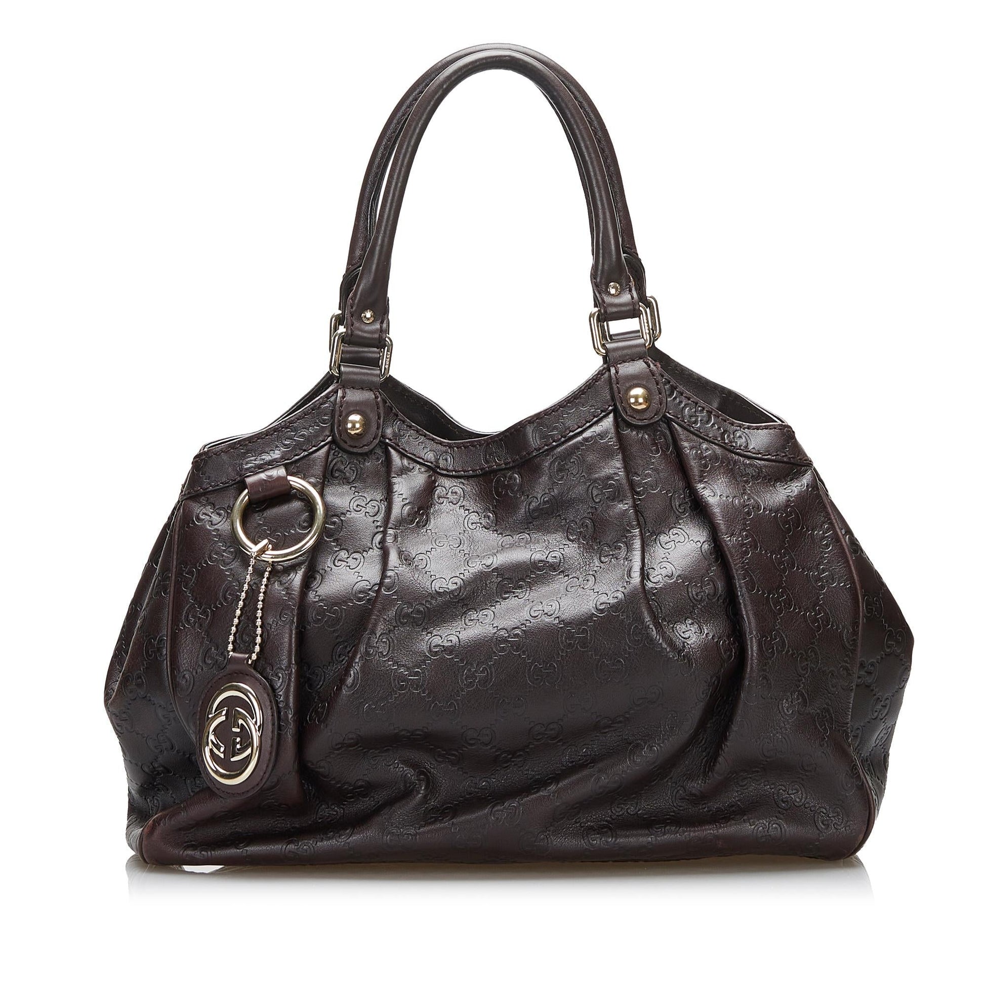 Gucci Guccissima Sukey SHG-Crr7vF Calf Brown Tote Bag