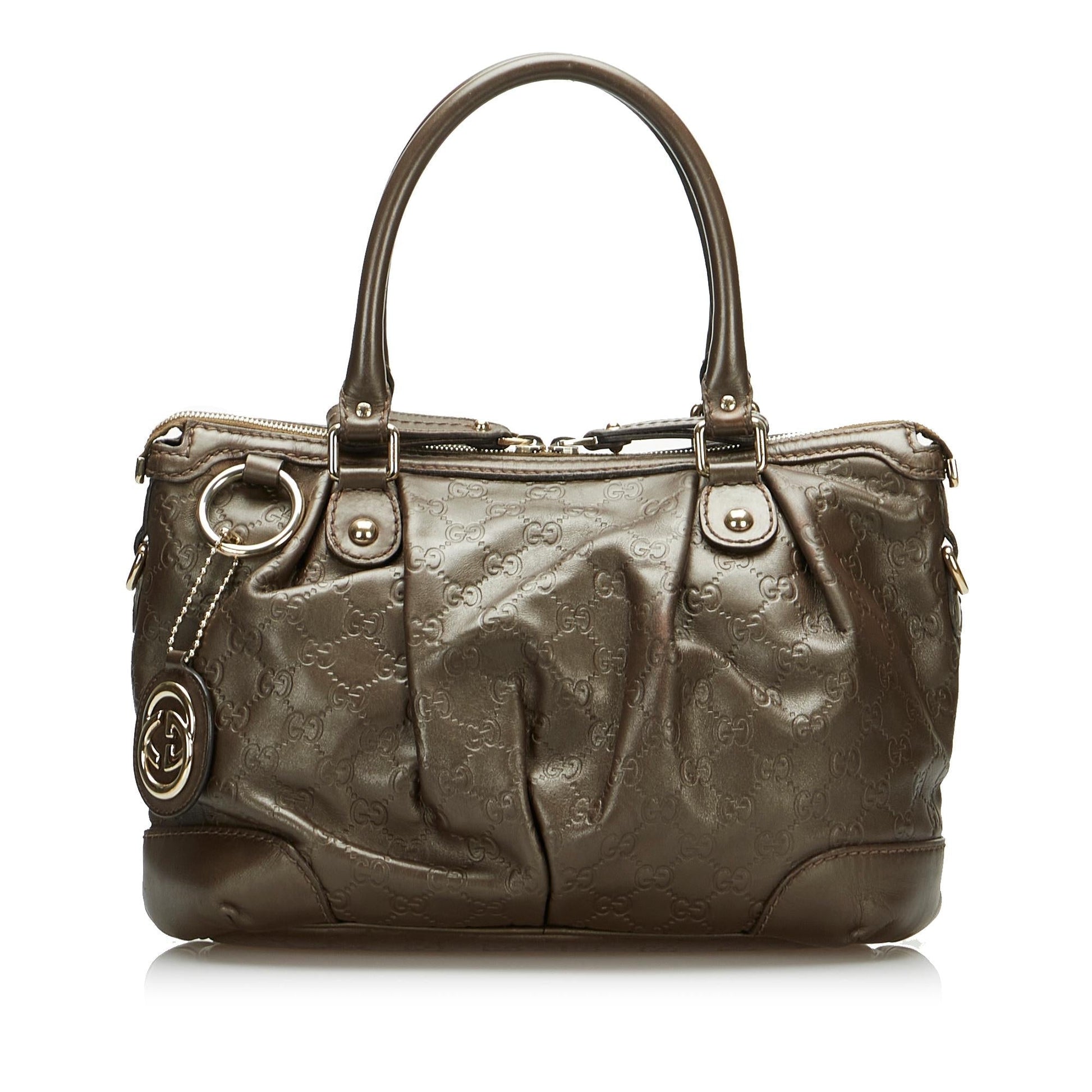 Gucci Guccissima Sukey SHG-E5Ne83 Calf Brown Satchel Bag