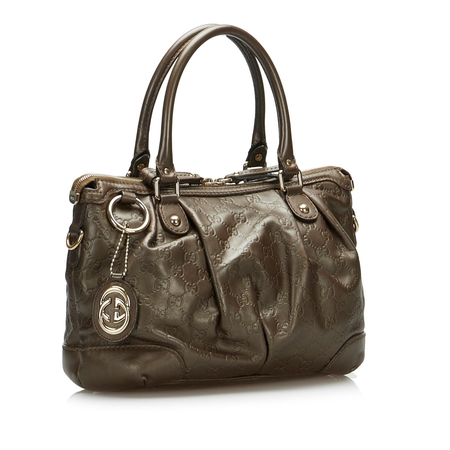 Gucci Guccissima Sukey SHG-E5Ne83 Calf Brown Satchel Bag