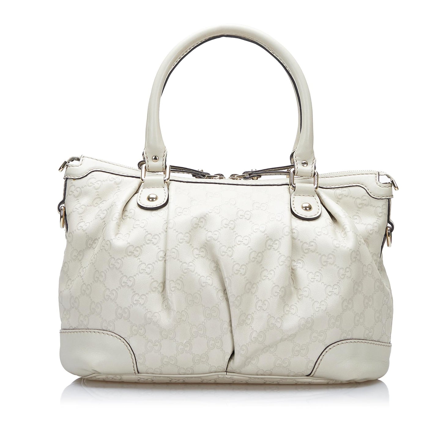 Gucci Guccissima Sukey SHG-6zGUoB Calf White Satchel Bag