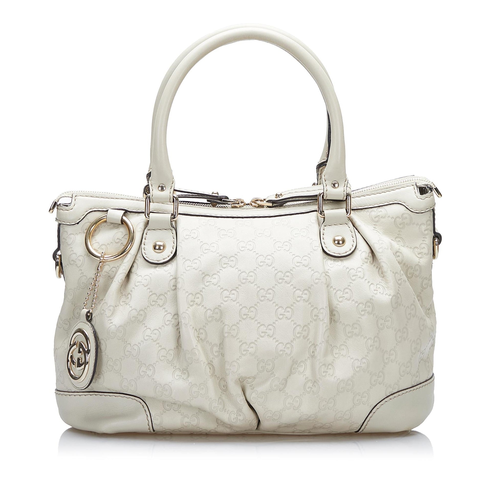 Gucci Guccissima Sukey SHG-6zGUoB Calf White Satchel Bag