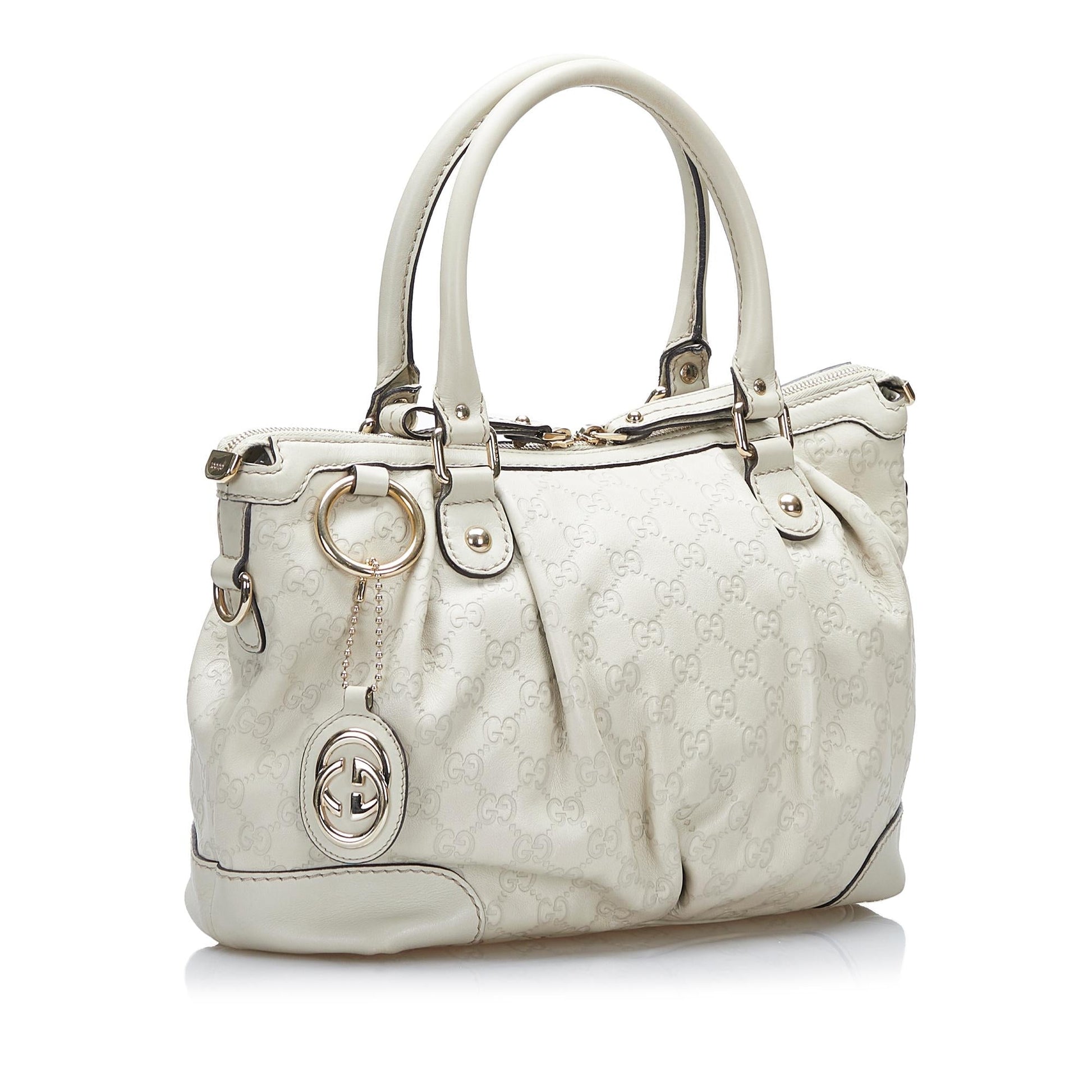 Gucci Guccissima Sukey SHG-6zGUoB Calf White Satchel Bag