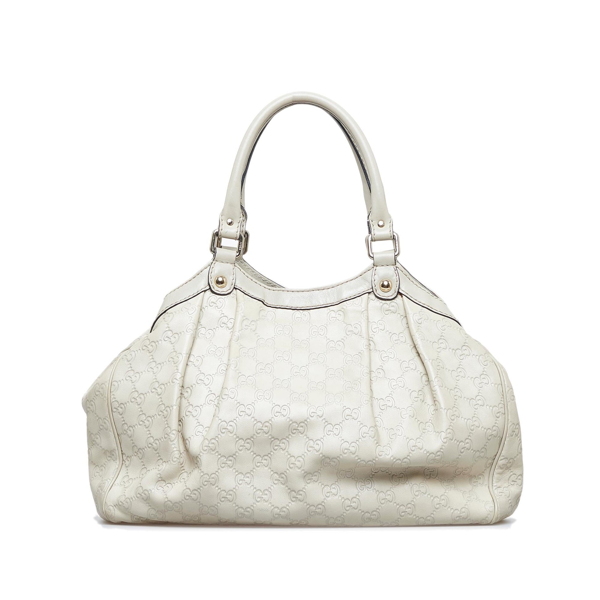 Gucci Guccissima Sukey SHG-qxxsF9 Calf White Tote Bag