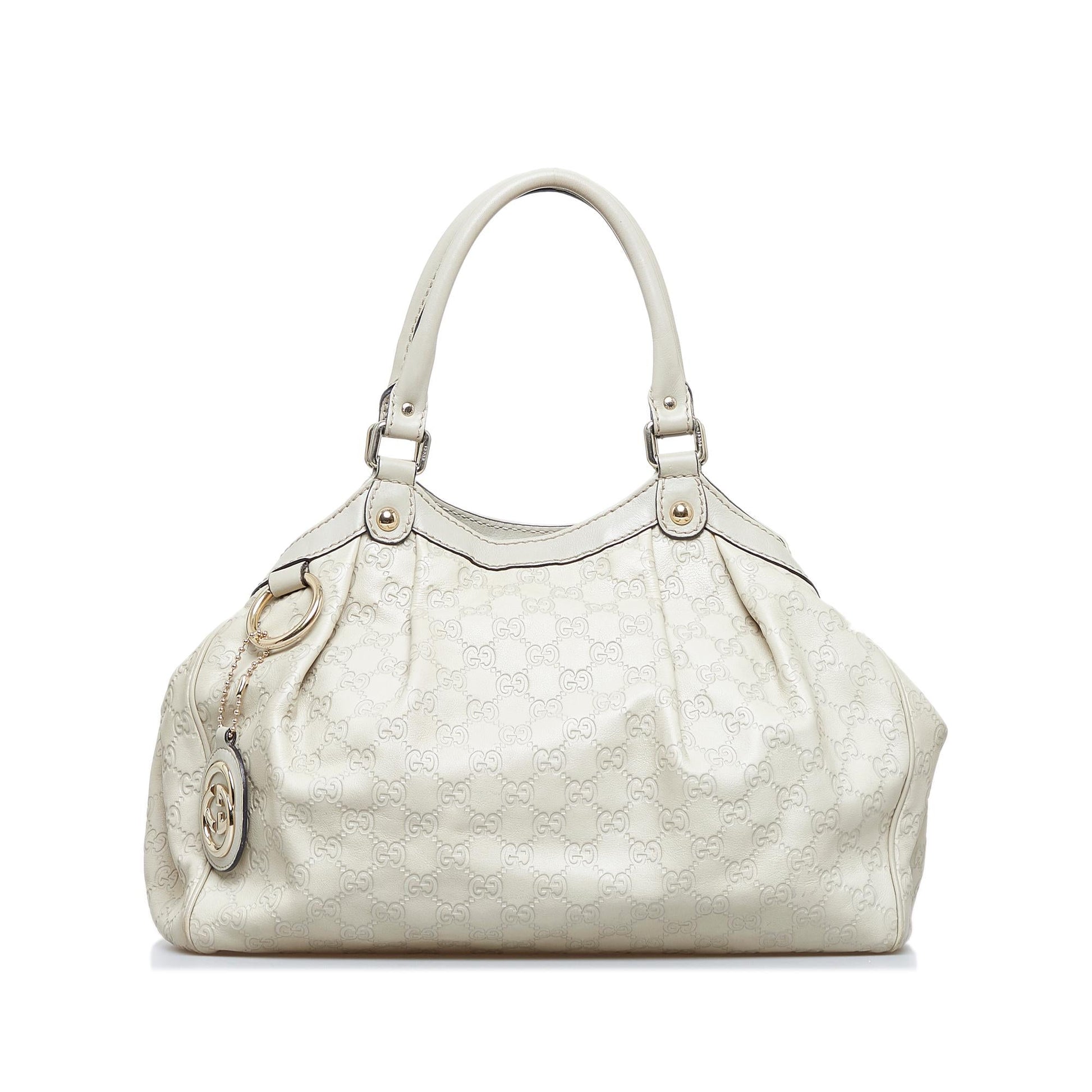 Gucci Guccissima Sukey SHG-qxxsF9 Calf White Tote Bag
