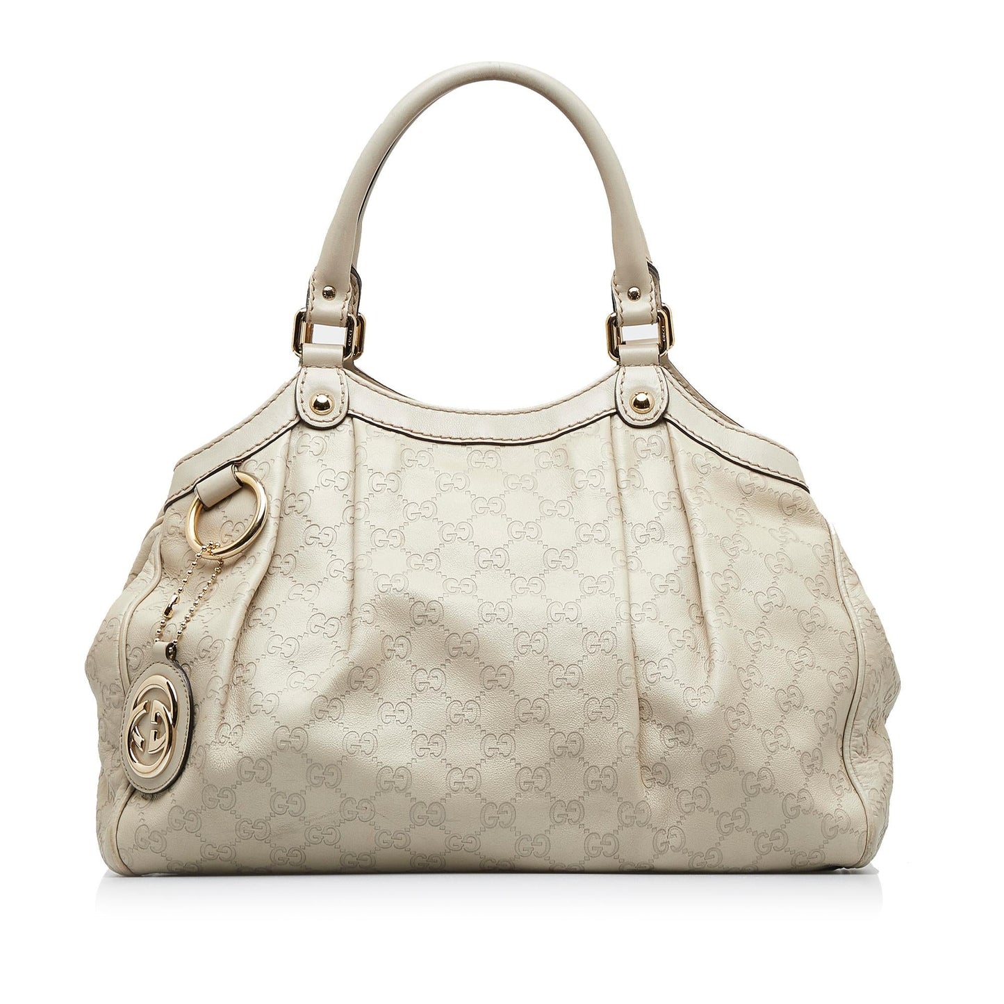 Gucci Guccissima Sukey SHG-oQgthZ Calf White Tote Bag