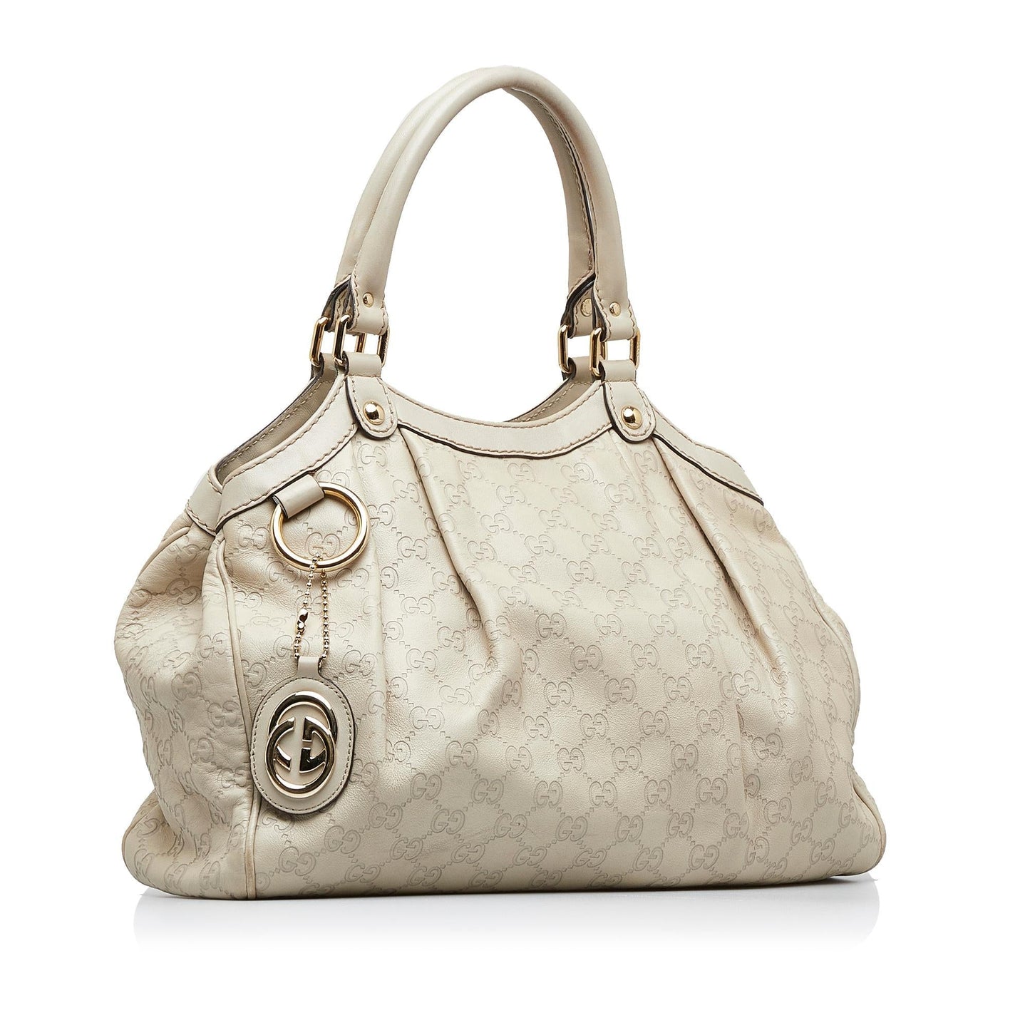 Gucci Guccissima Sukey SHG-oQgthZ Calf White Tote Bag