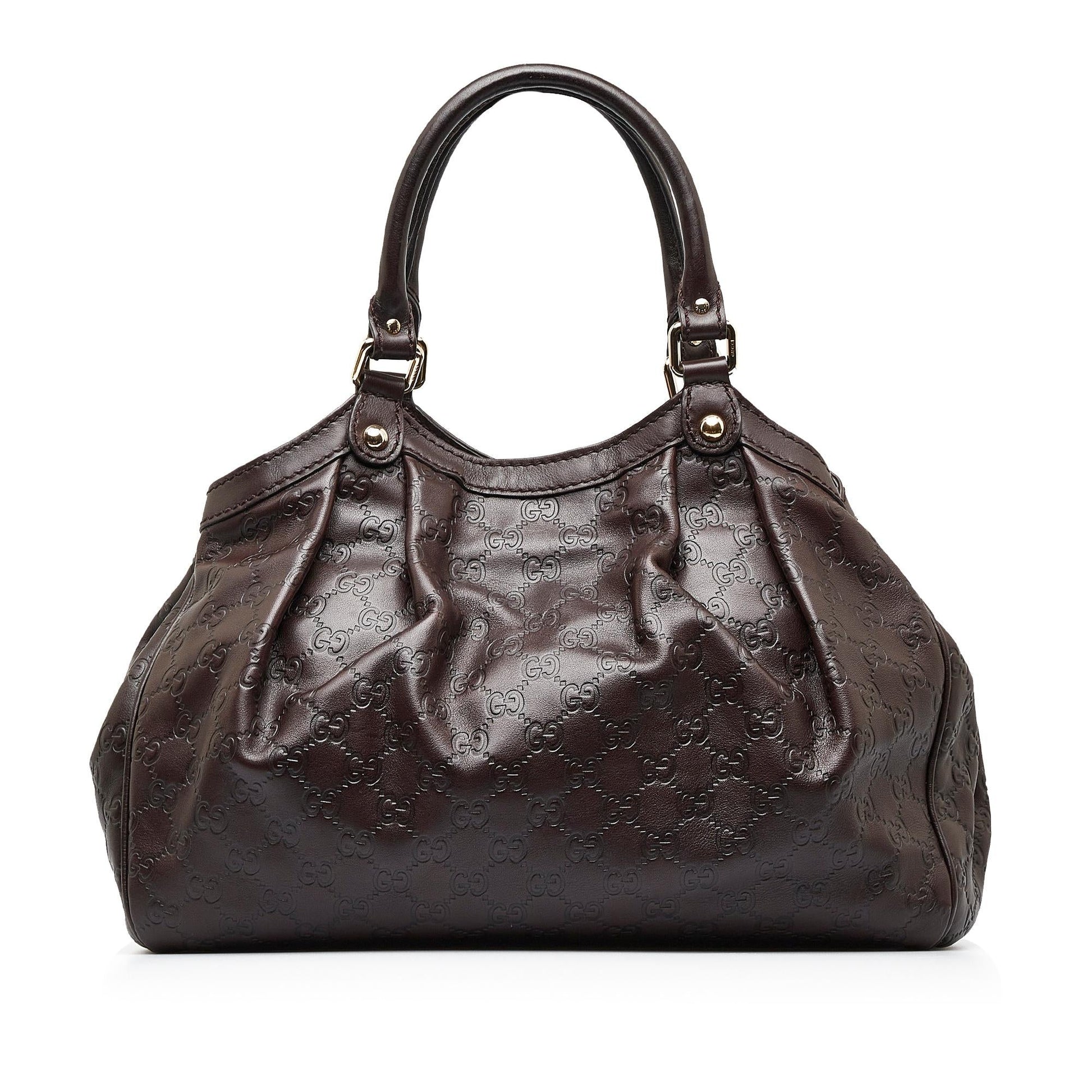 Gucci Guccissima Sukey SHG-PgjXmv Calf Brown Tote Bag