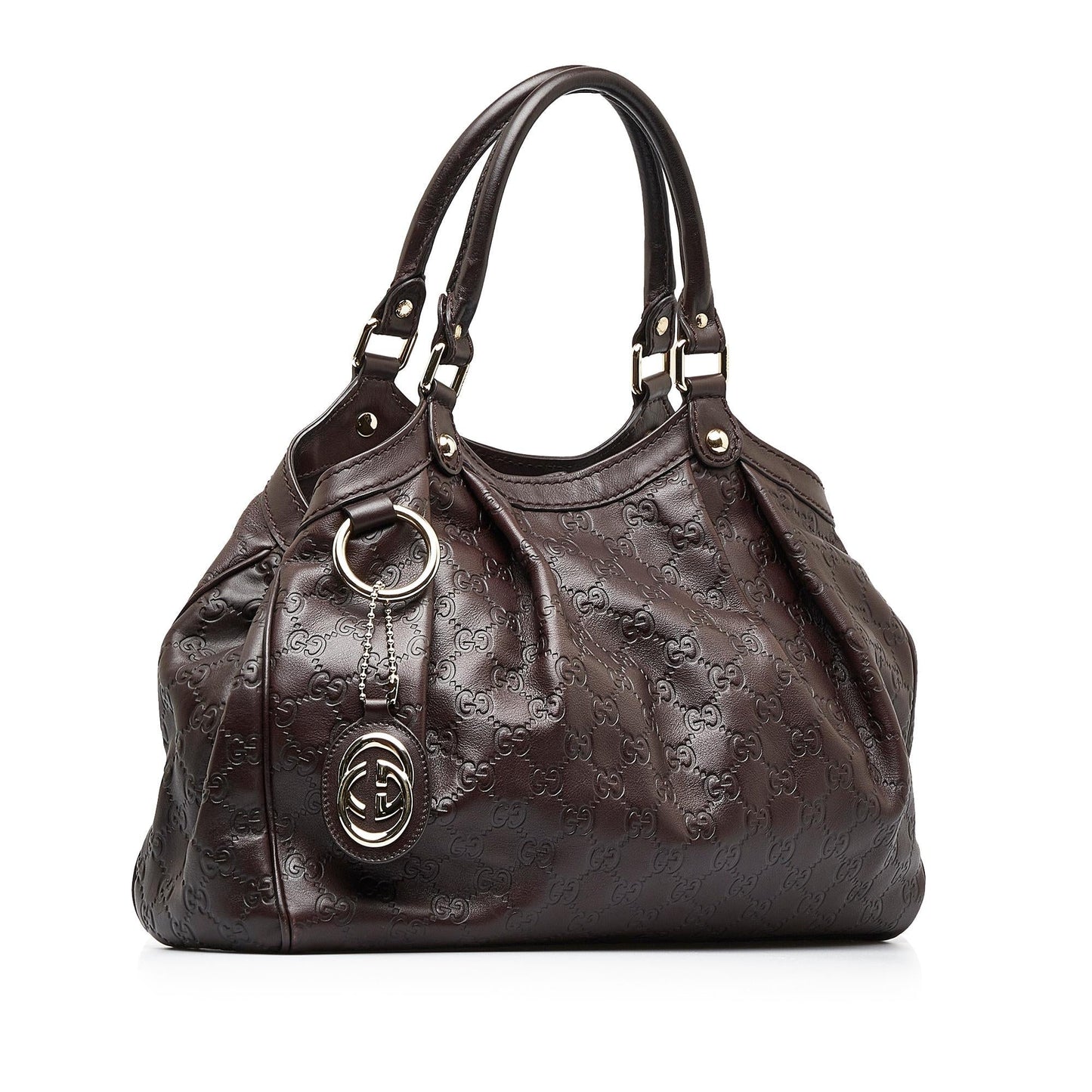 Gucci Guccissima Sukey SHG-PgjXmv Calf Brown Tote Bag