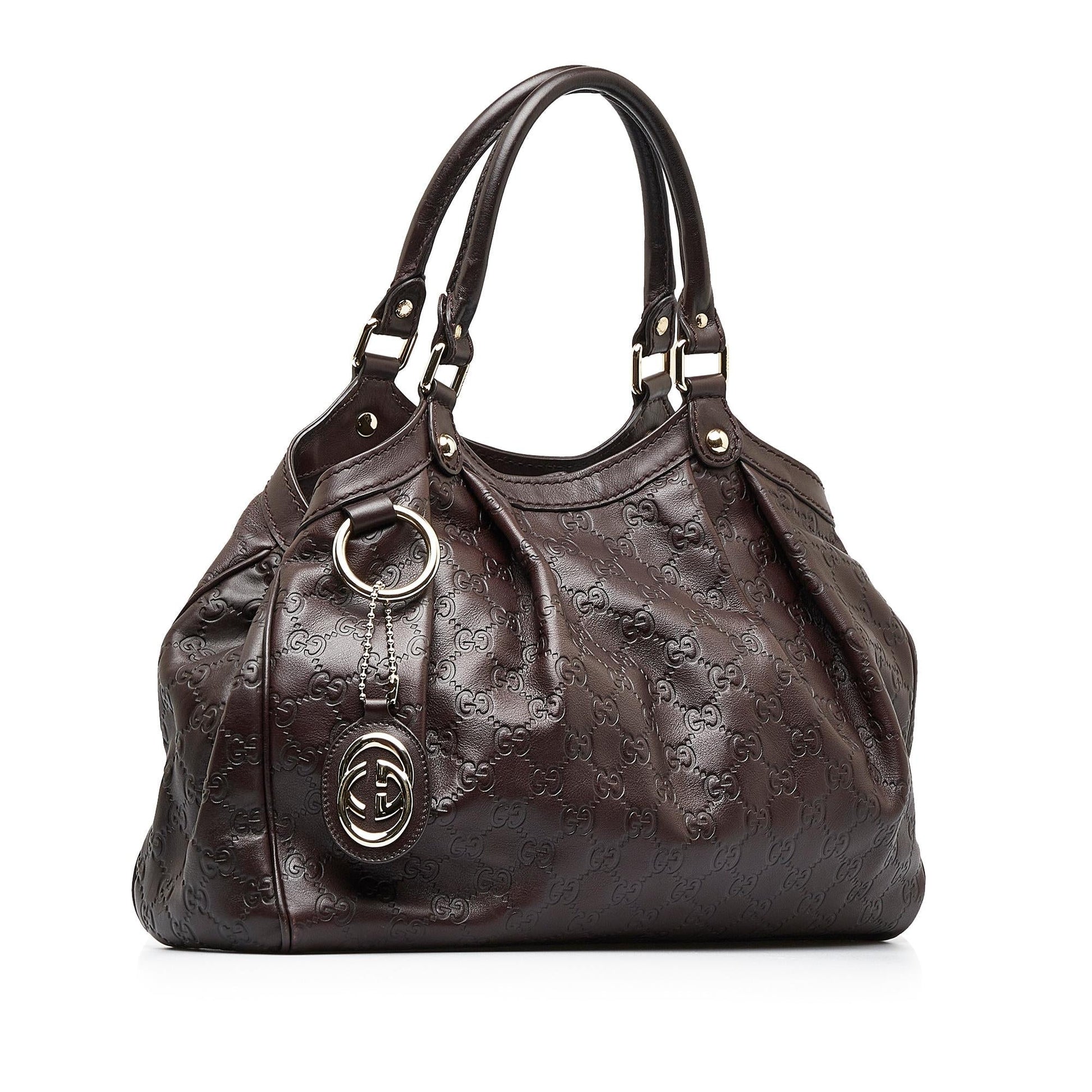 Gucci Guccissima Sukey SHG-PgjXmv Calf Brown Tote Bag