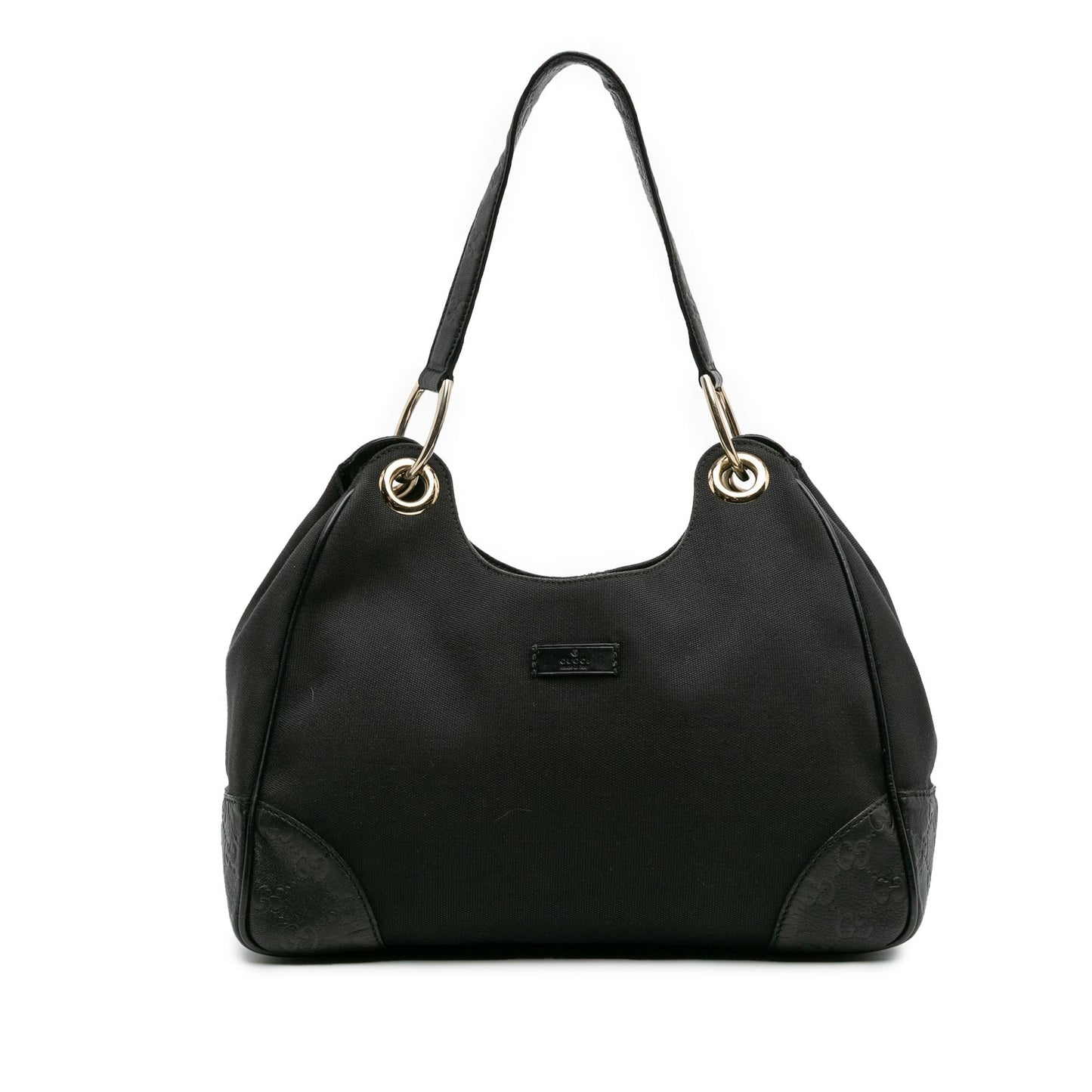 Gucci Guccissima Trimmed Colbert Canvas Shoulder Bag