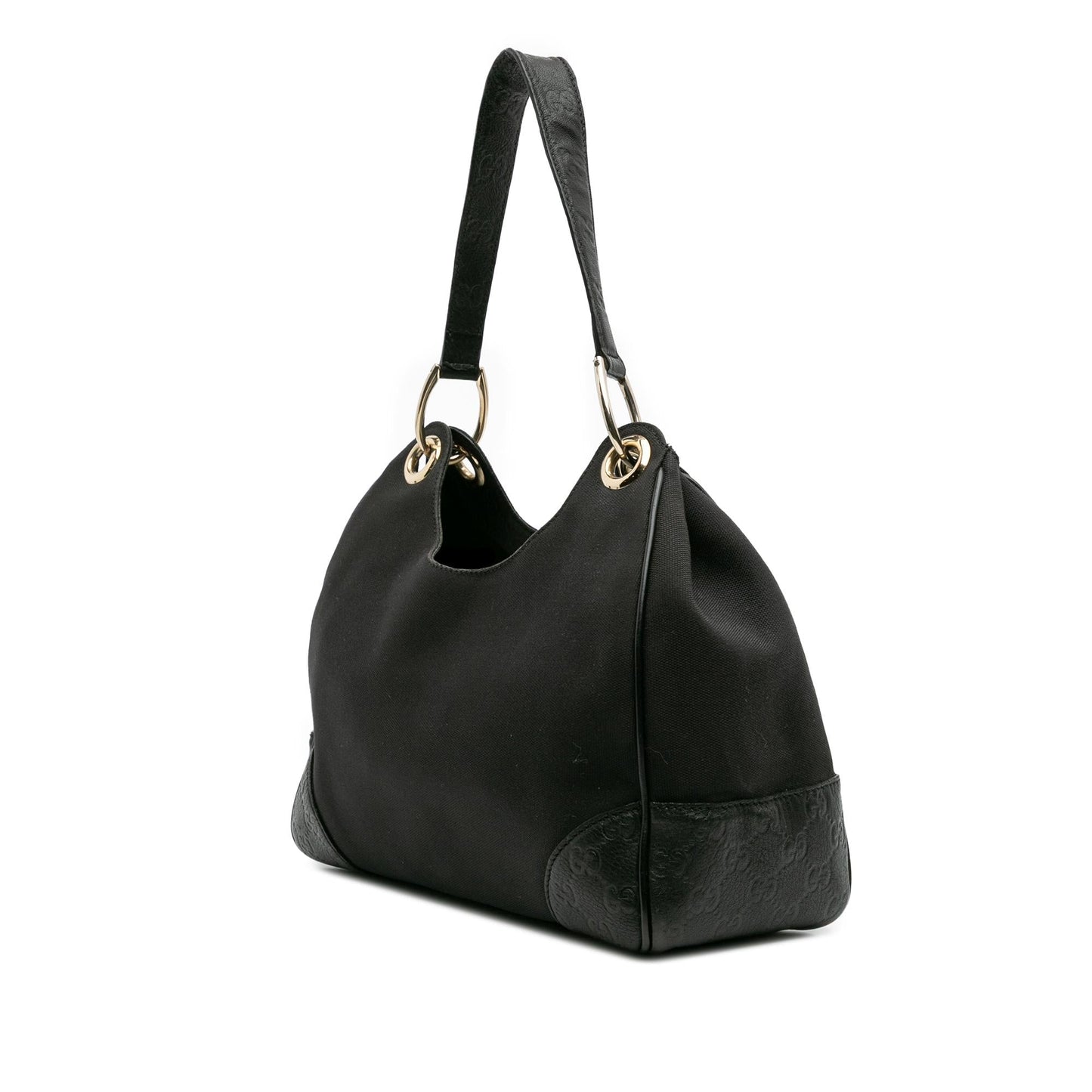 Gucci Guccissima Trimmed Colbert Canvas Shoulder Bag