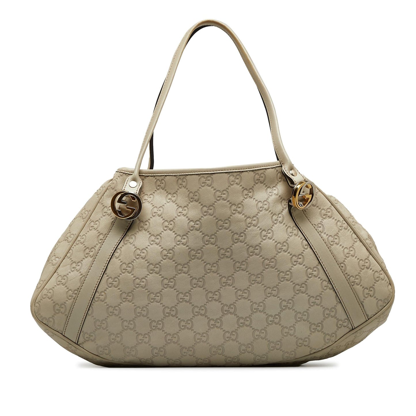 Gucci Guccissima Twins SHG-MezGpk Calf Brown Shoulder Bag