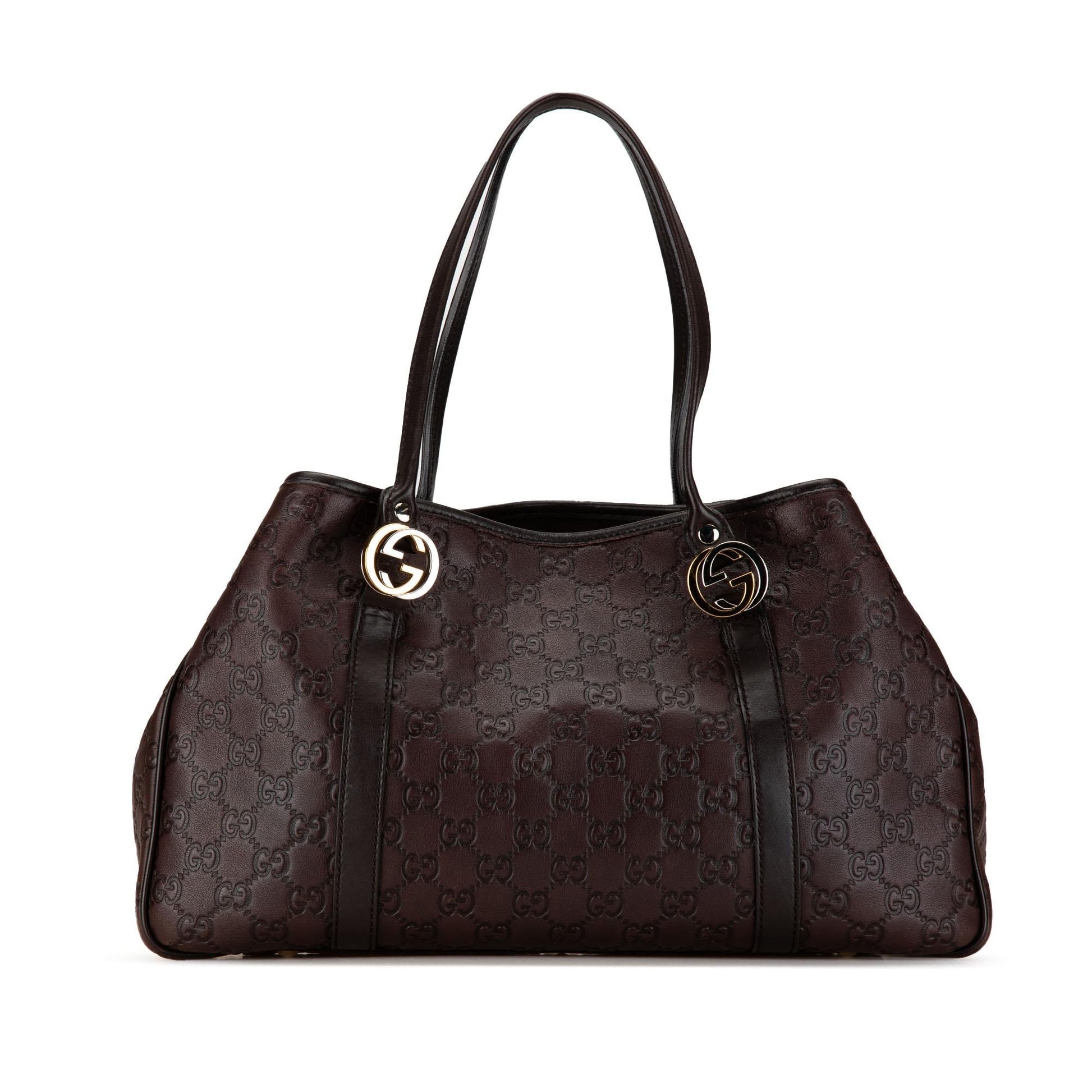 Gucci Guccissima Twins SHG-gzoPWz Calf Brown Tote Bag
