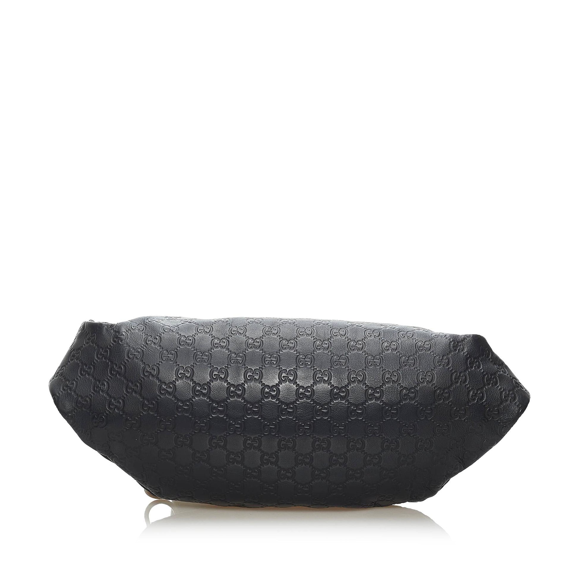 Gucci Guccissima Web Belt SHG Calf Black Accessory