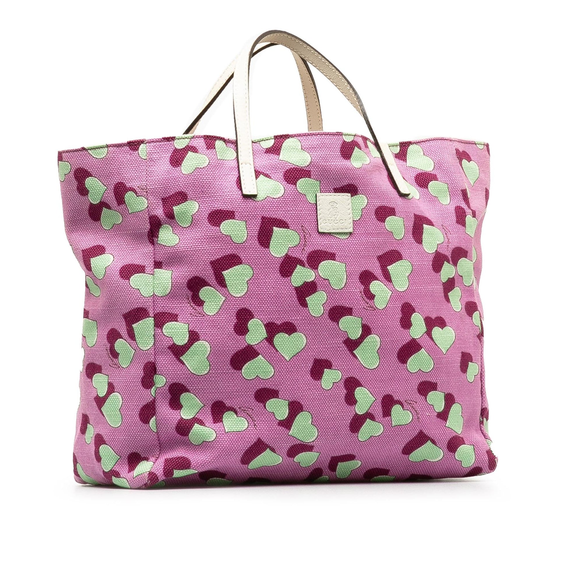 Gucci Heartbeat SHG-vLx8n5 Canvas Pink Tote Bag