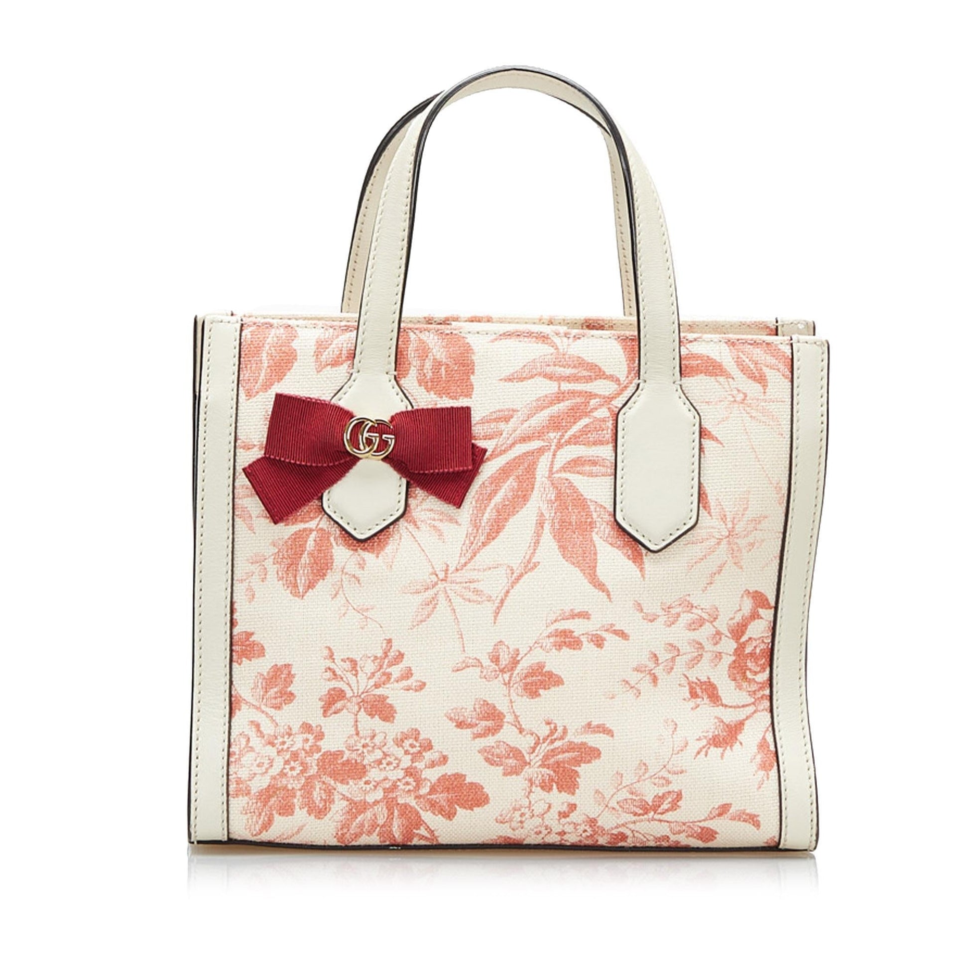 Gucci Herbarium SHG-bZ5cSW Canvas Pink Satchel Bag